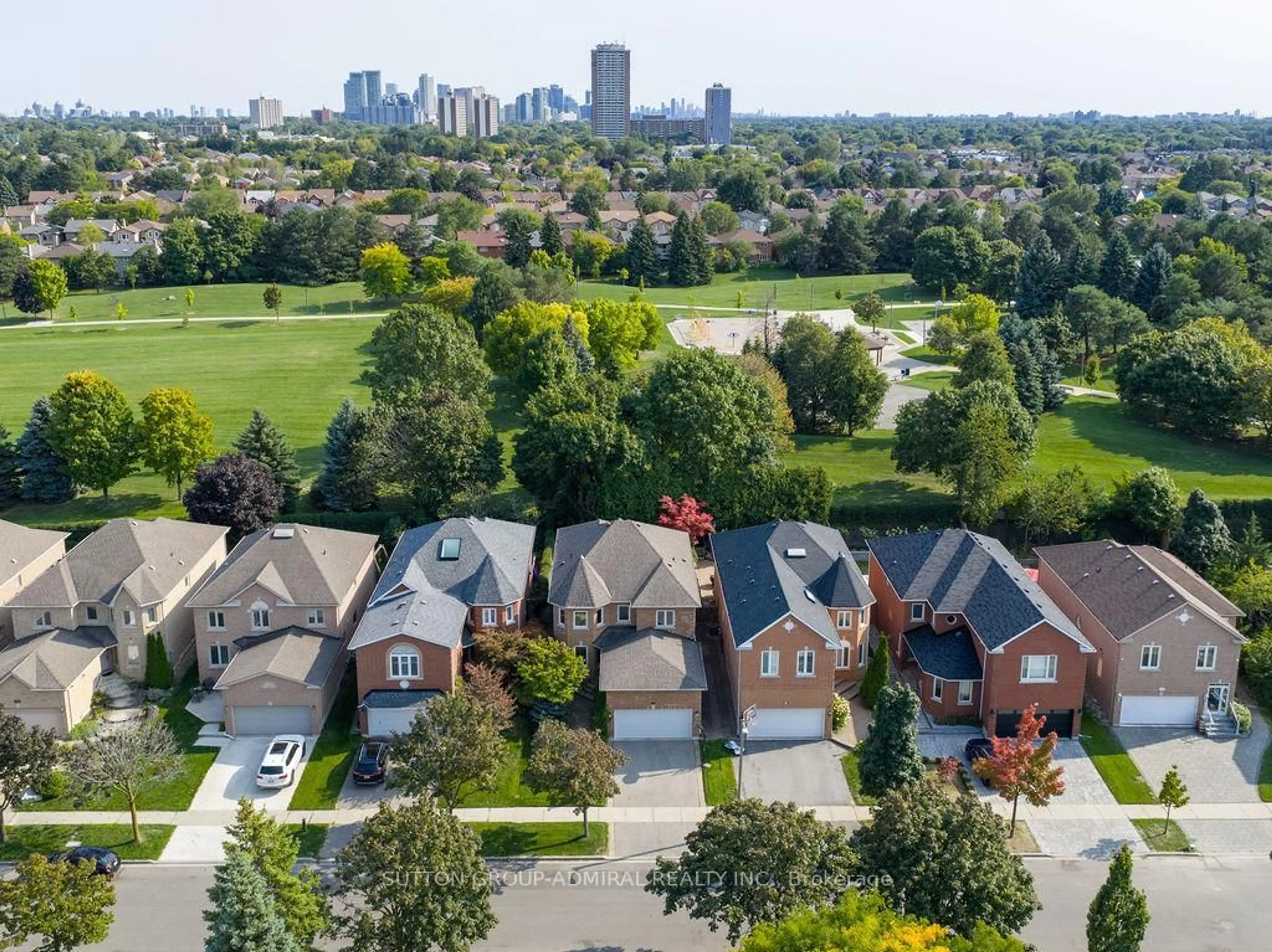 A pic from outside/outdoor area/front of a property/back of a property/a pic from drone, city buildings view from balcony for 40 Joshua Crt, Vaughan Ontario L4J 8B6