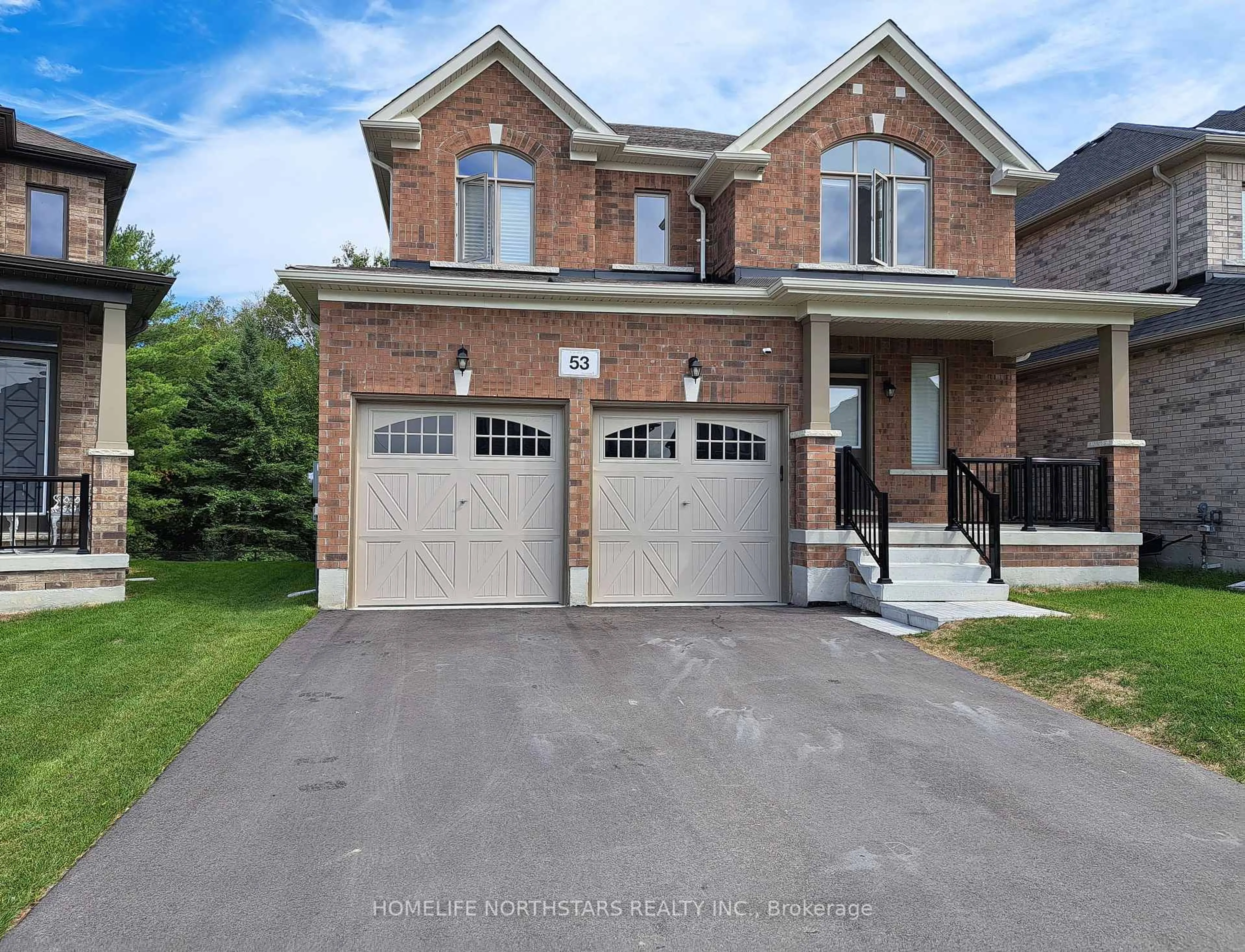 Home with brick exterior material, street for 53 Wakefield Blvd, Essa Ontario L3W 0L9