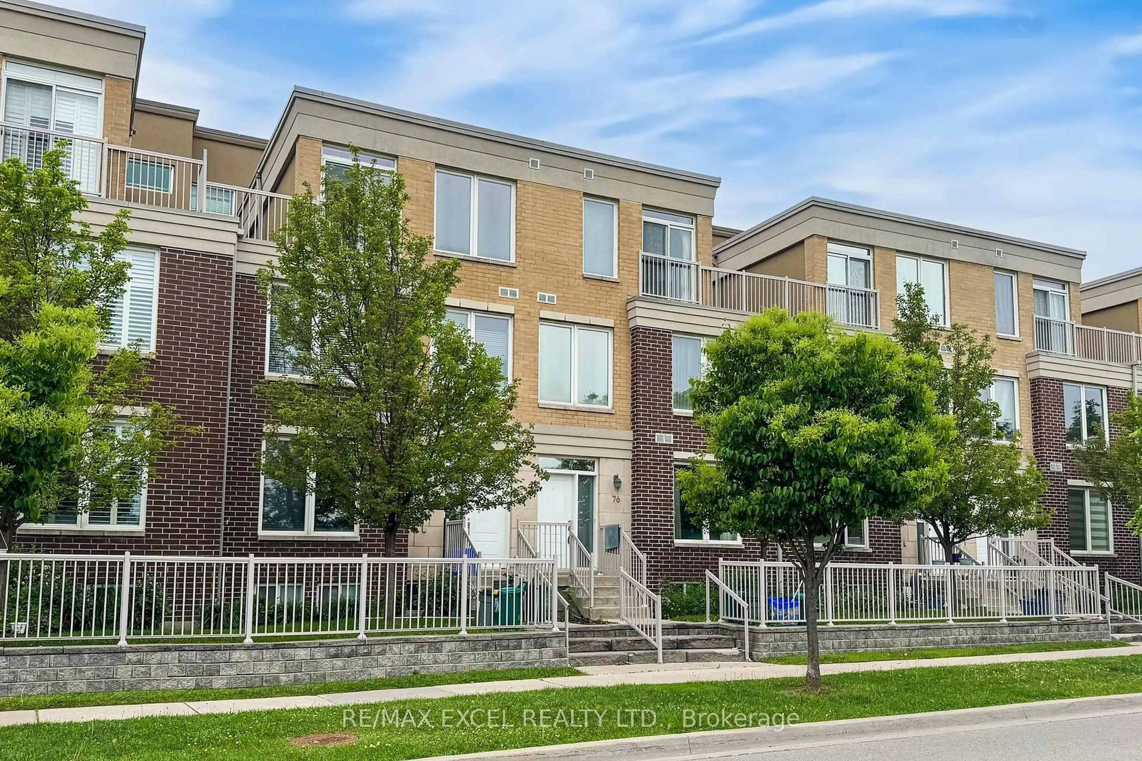 Home with brick exterior material, street for 76 Unity Gardens Dr, Markham Ontario L3R 4Y7