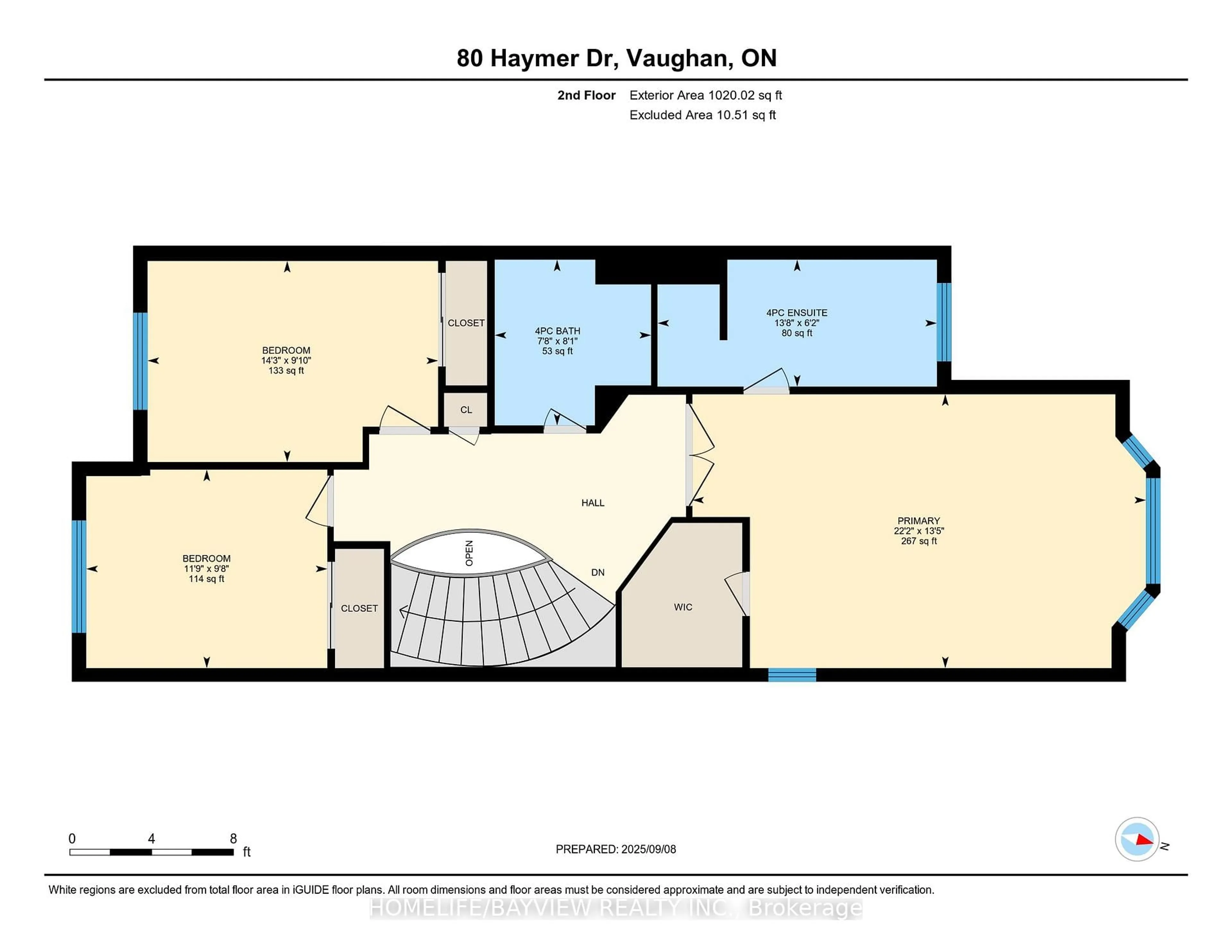 Floor plan for 80 Haymer Dr, Vaughan Ontario L6A 2L2