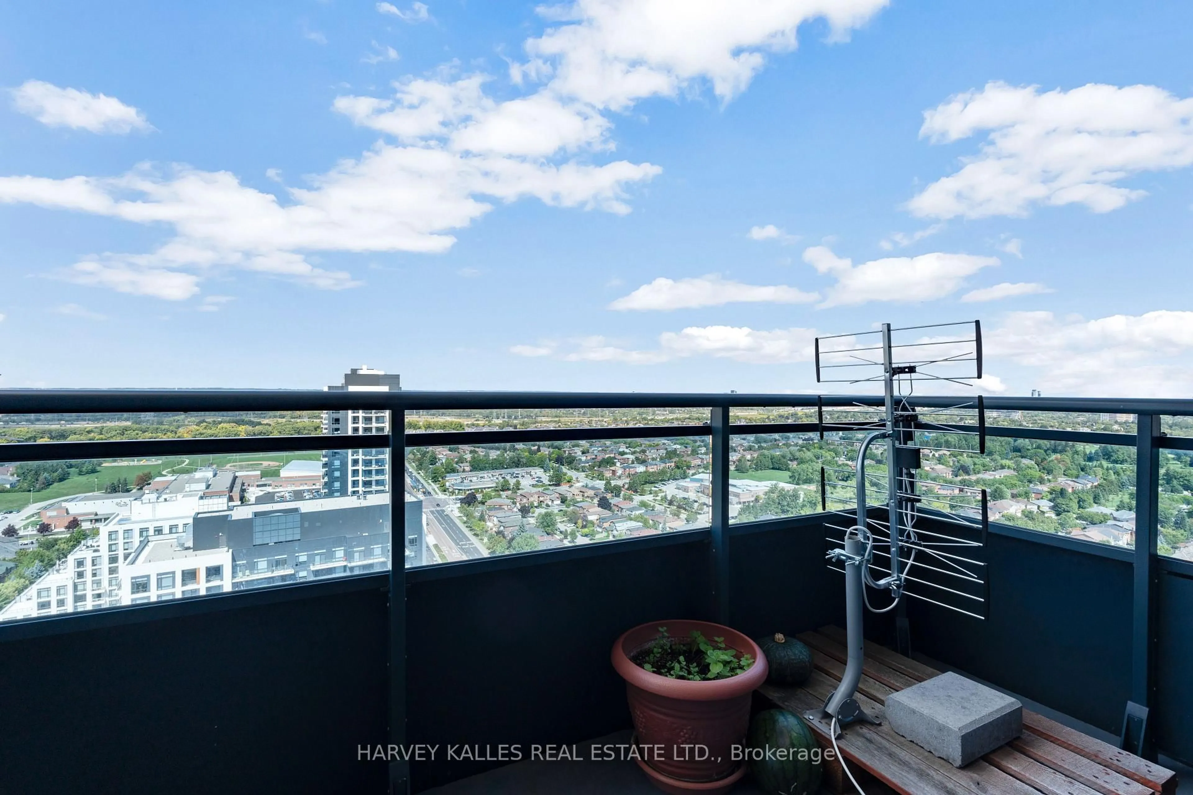 Balcony in the apartment, city buildings view from balcony for 7890 Bathurst St #2608, Vaughan Ontario L4J 0J9
