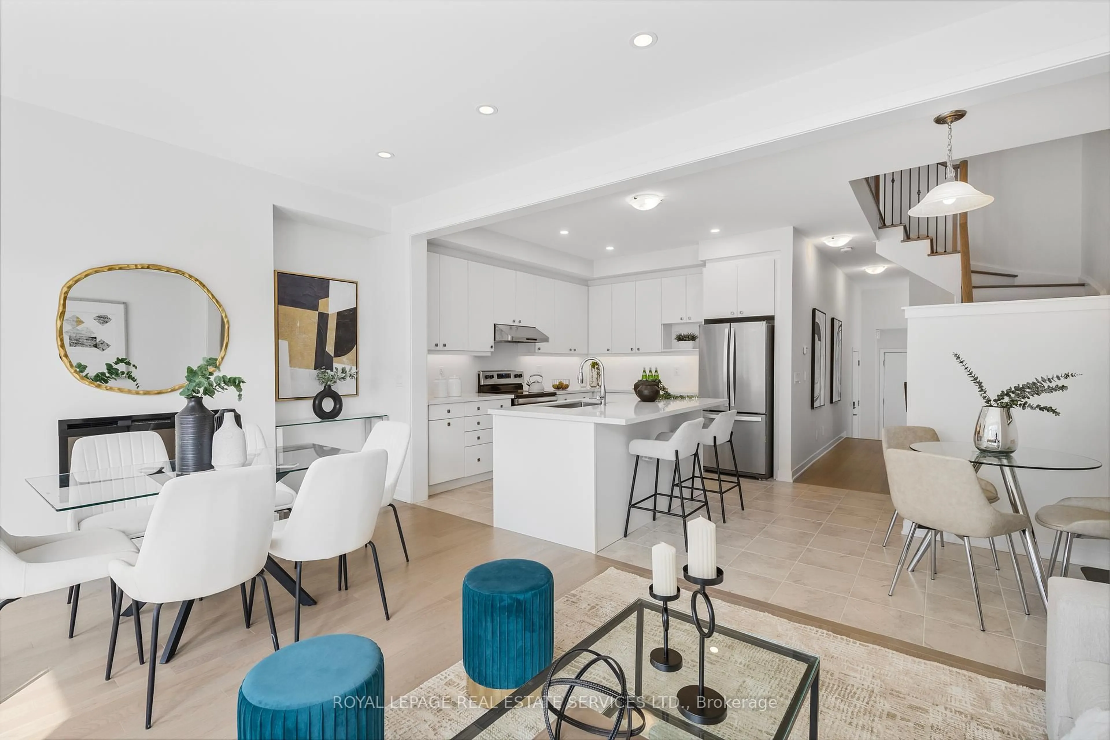 Open concept kitchen, ceramic/tile floor for 12 Jessica Antonella St, Markham Ontario L6C 3M7