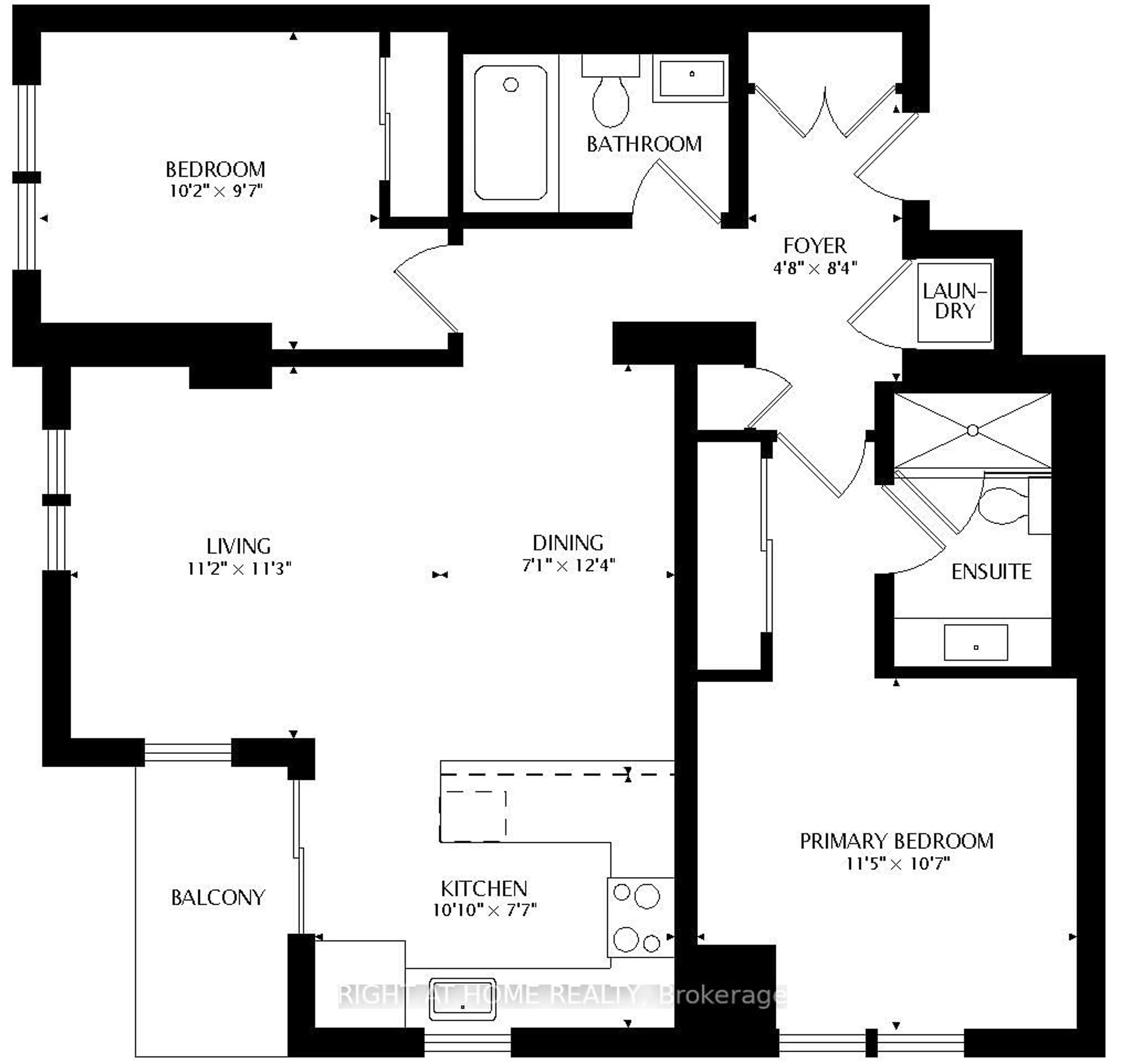 Floor plan for 12 Woodstream Blvd #317, Vaughan Ontario L4L 8C3