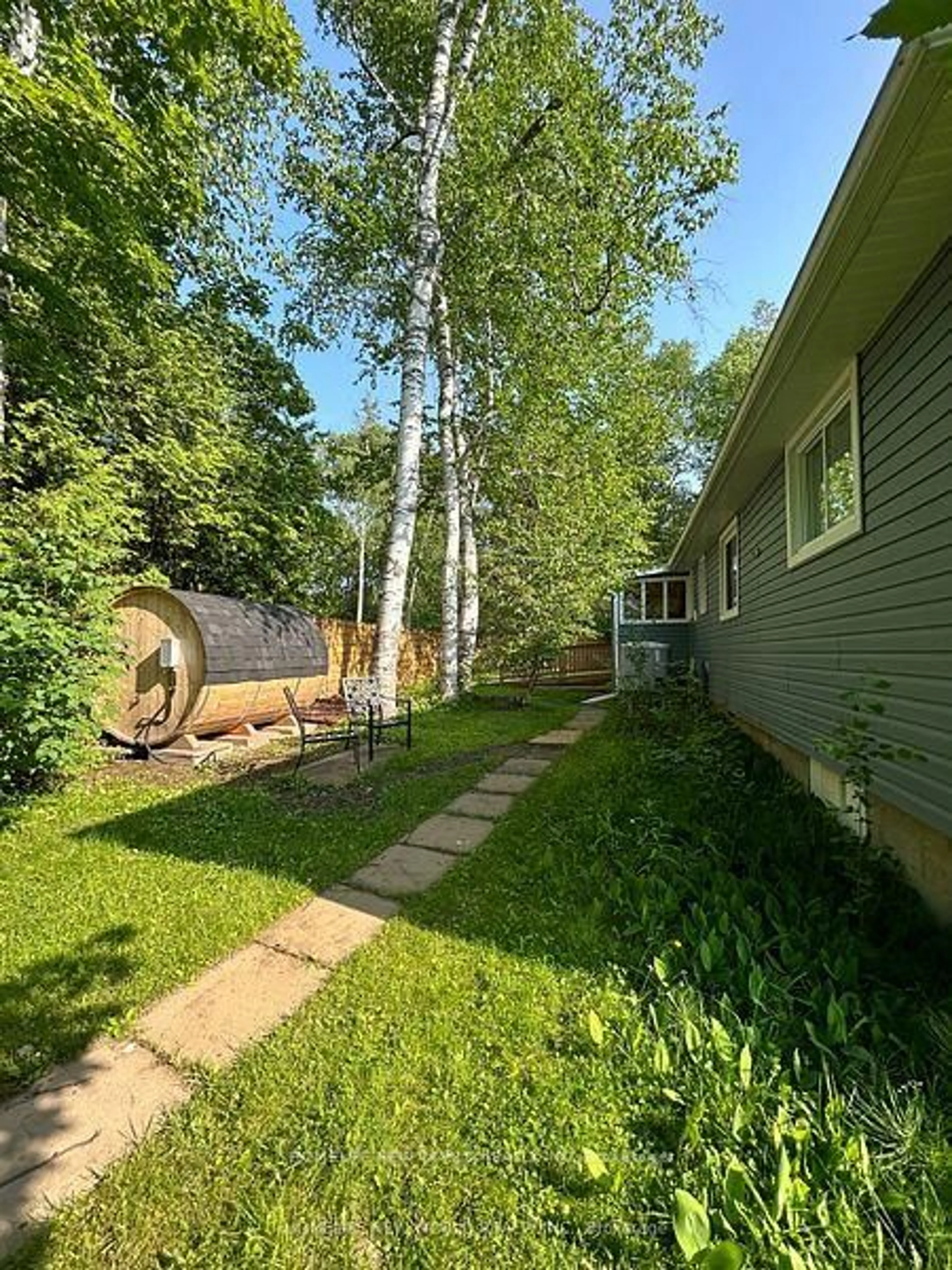 Patio, forest/trees view for 65 Edith St, Georgina Ontario L0E 1L0