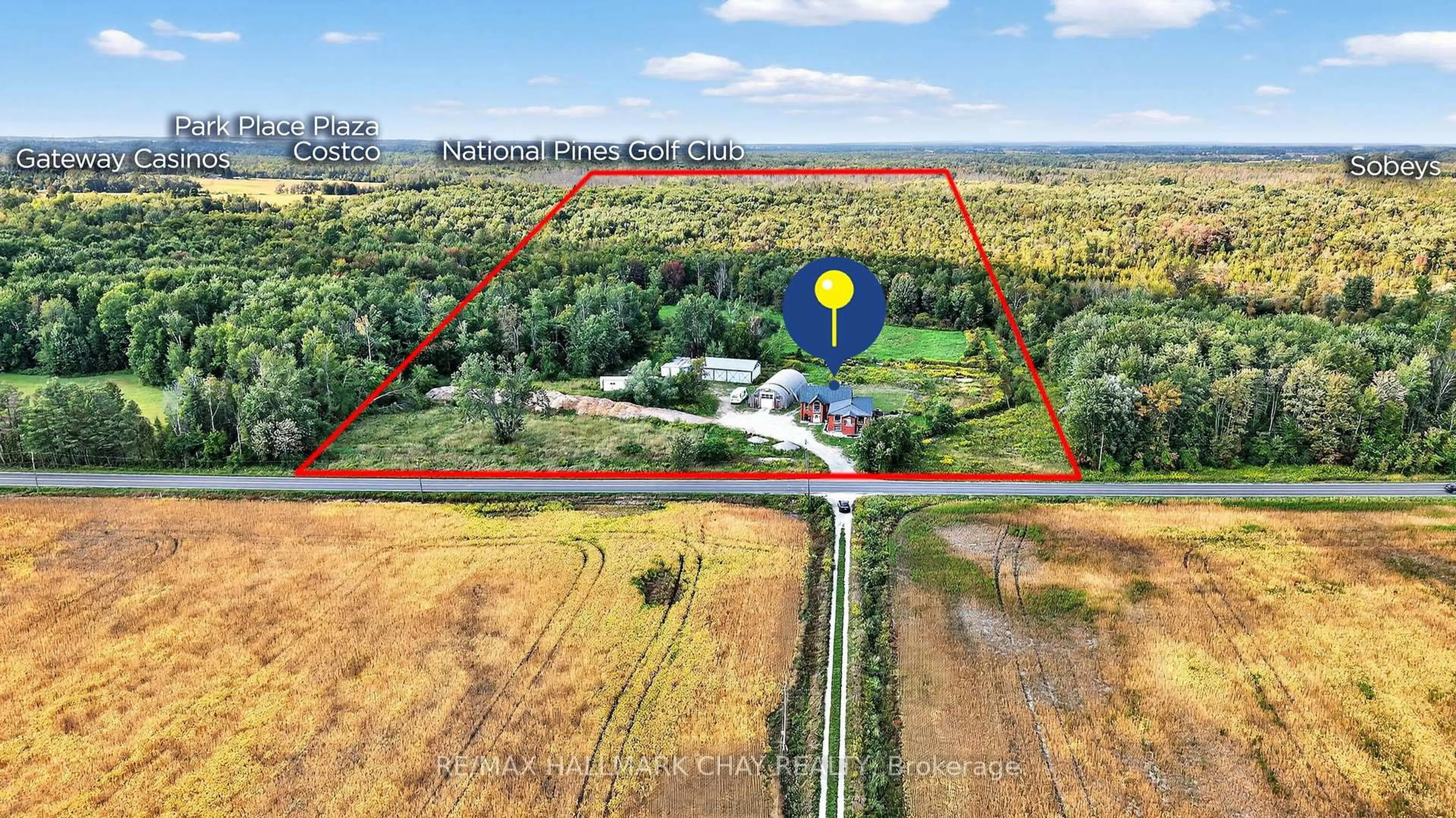 A pic from outside/outdoor area/front of a property/back of a property/a pic from drone, unknown for 2702 6th Line, Innisfil Ontario L9S 4S4