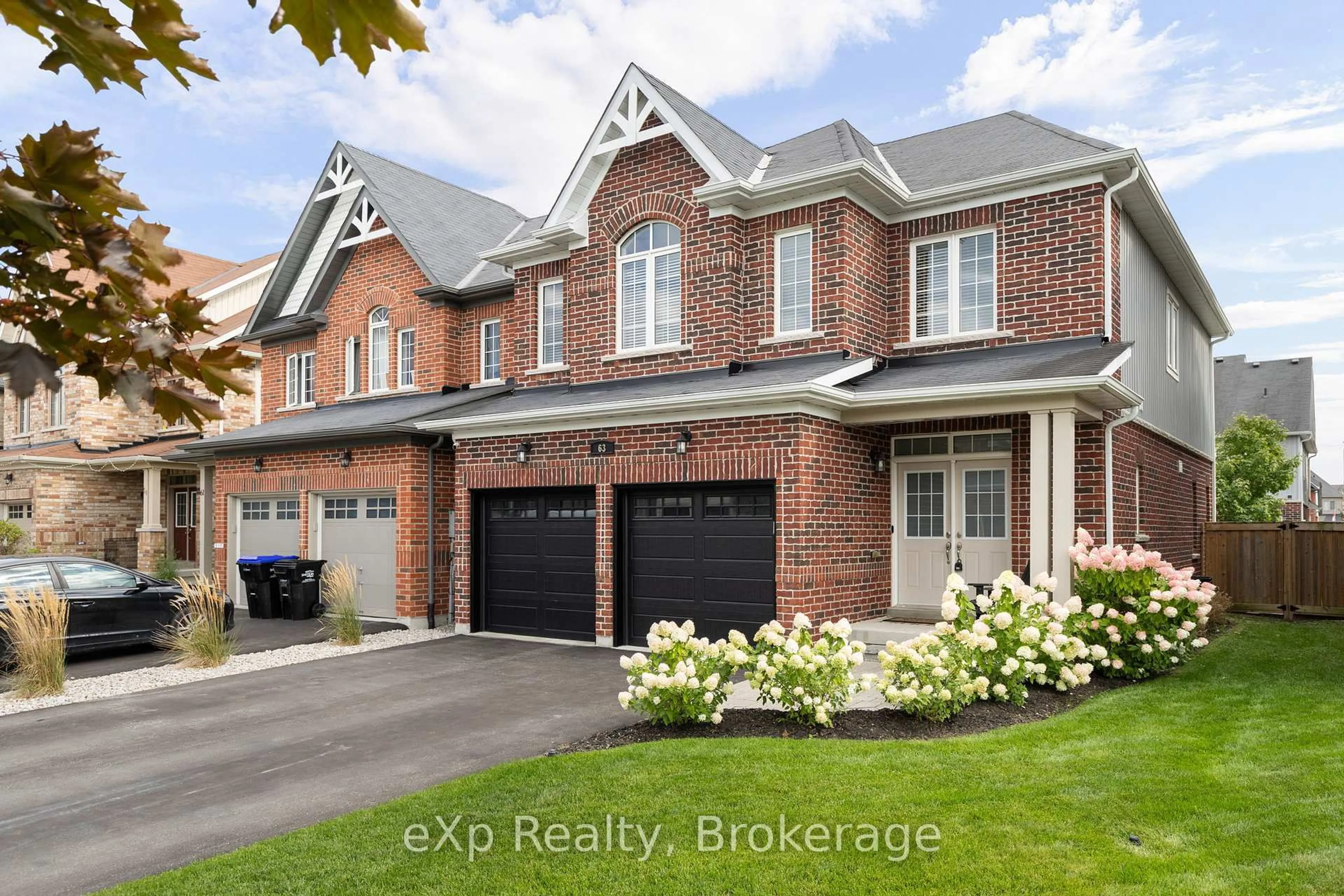 Home with brick exterior material, street for 63 Decarolis Cres, Essa Ontario L0M 1B4