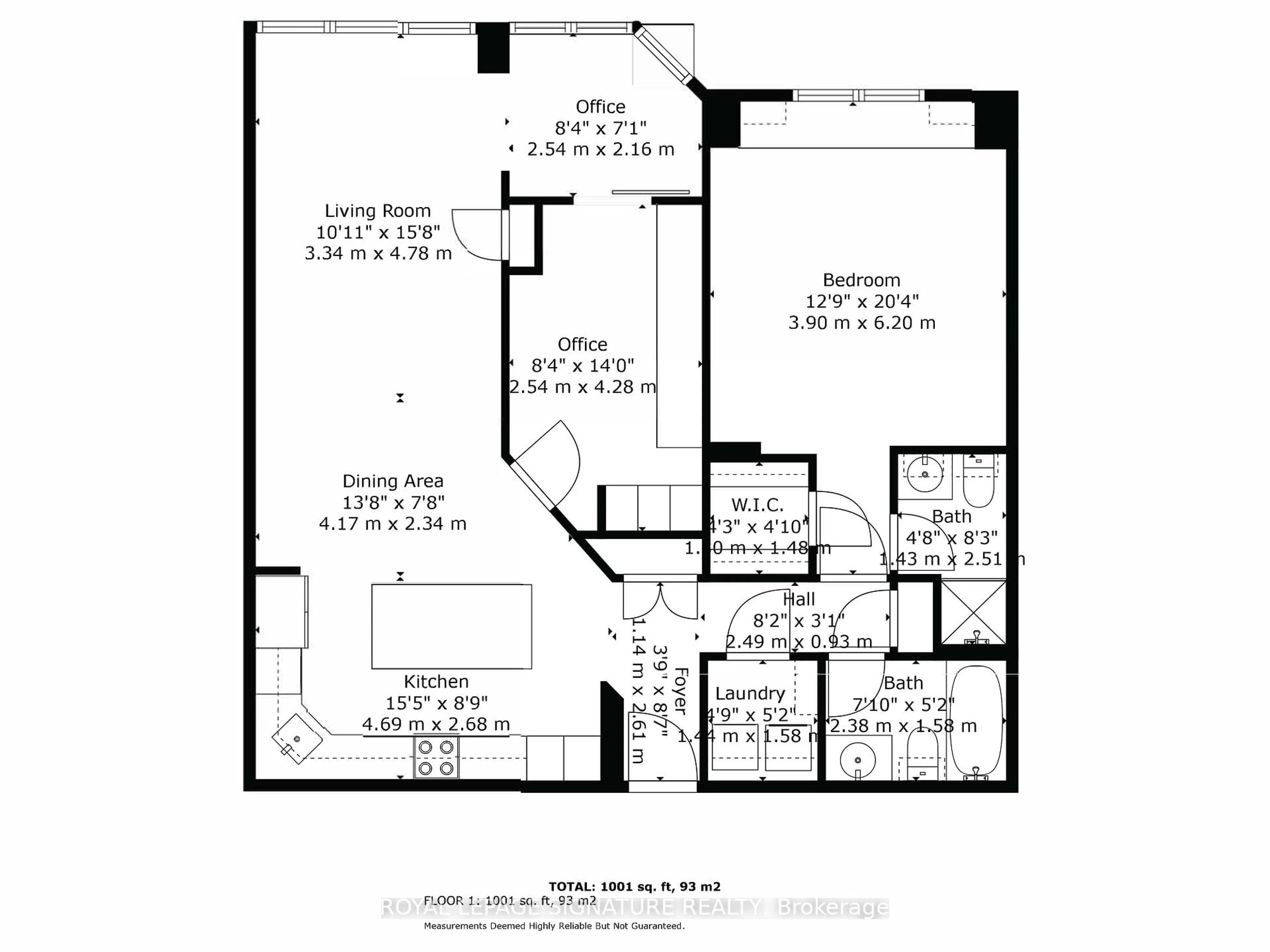Floor plan for 250 Davis Dr #1007, Newmarket Ontario L3Y 7T7