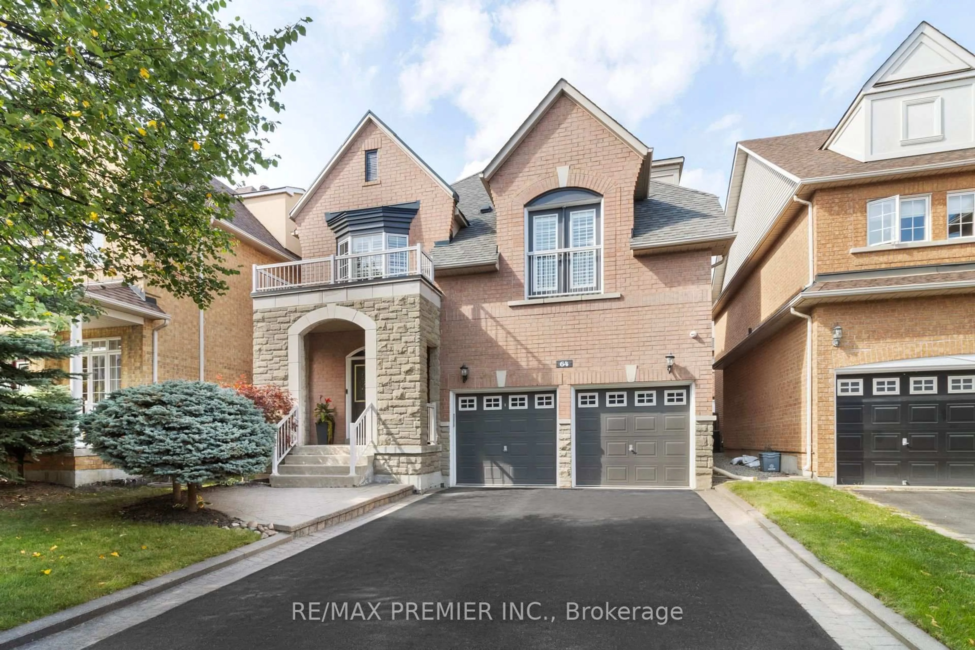 Home with brick exterior material, street for 64 Leameadow Rd, Vaughan Ontario L4J 8T5