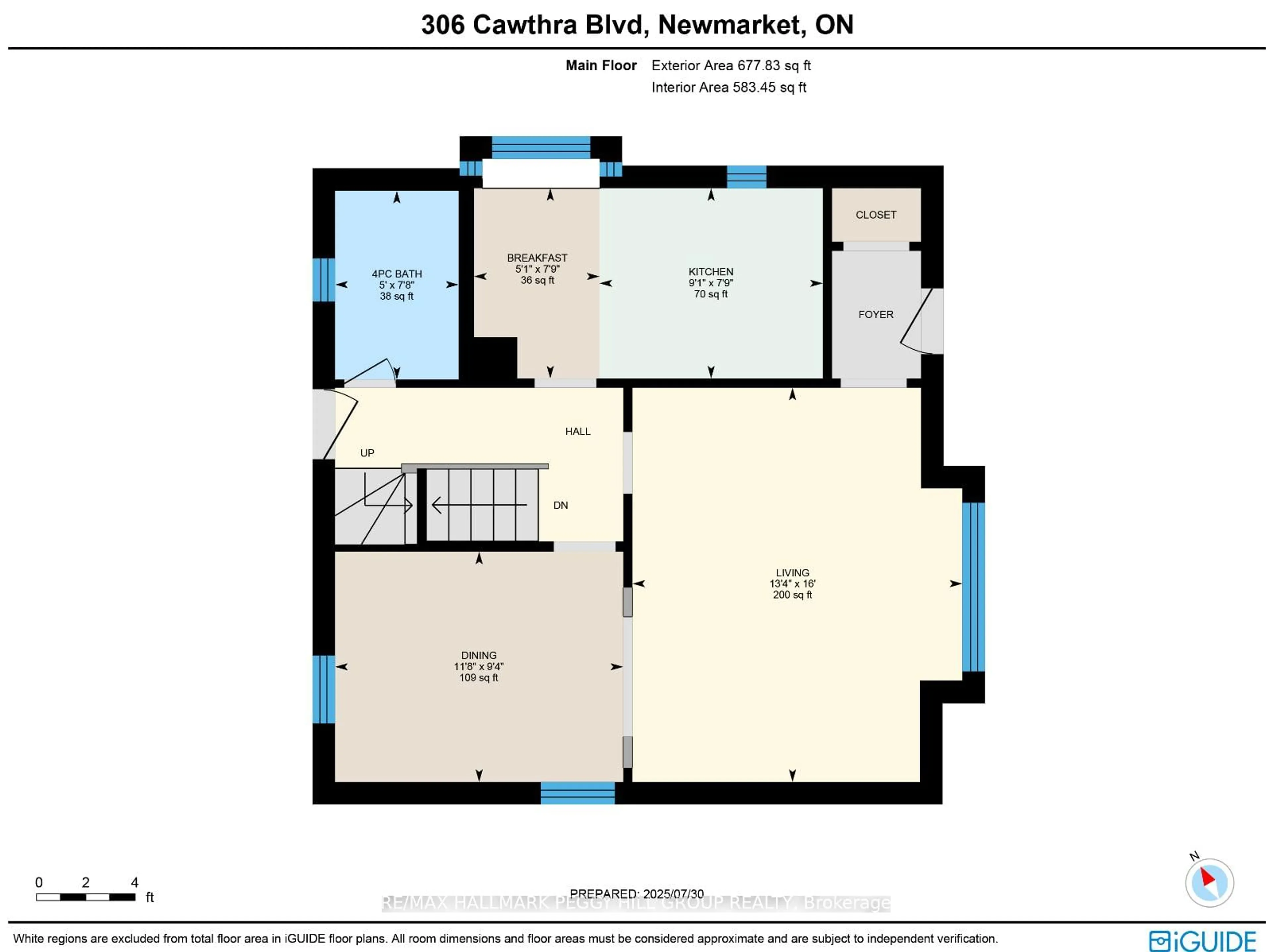 Floor plan for 306 Cawthra Blvd, Newmarket Ontario L3Y 4N8