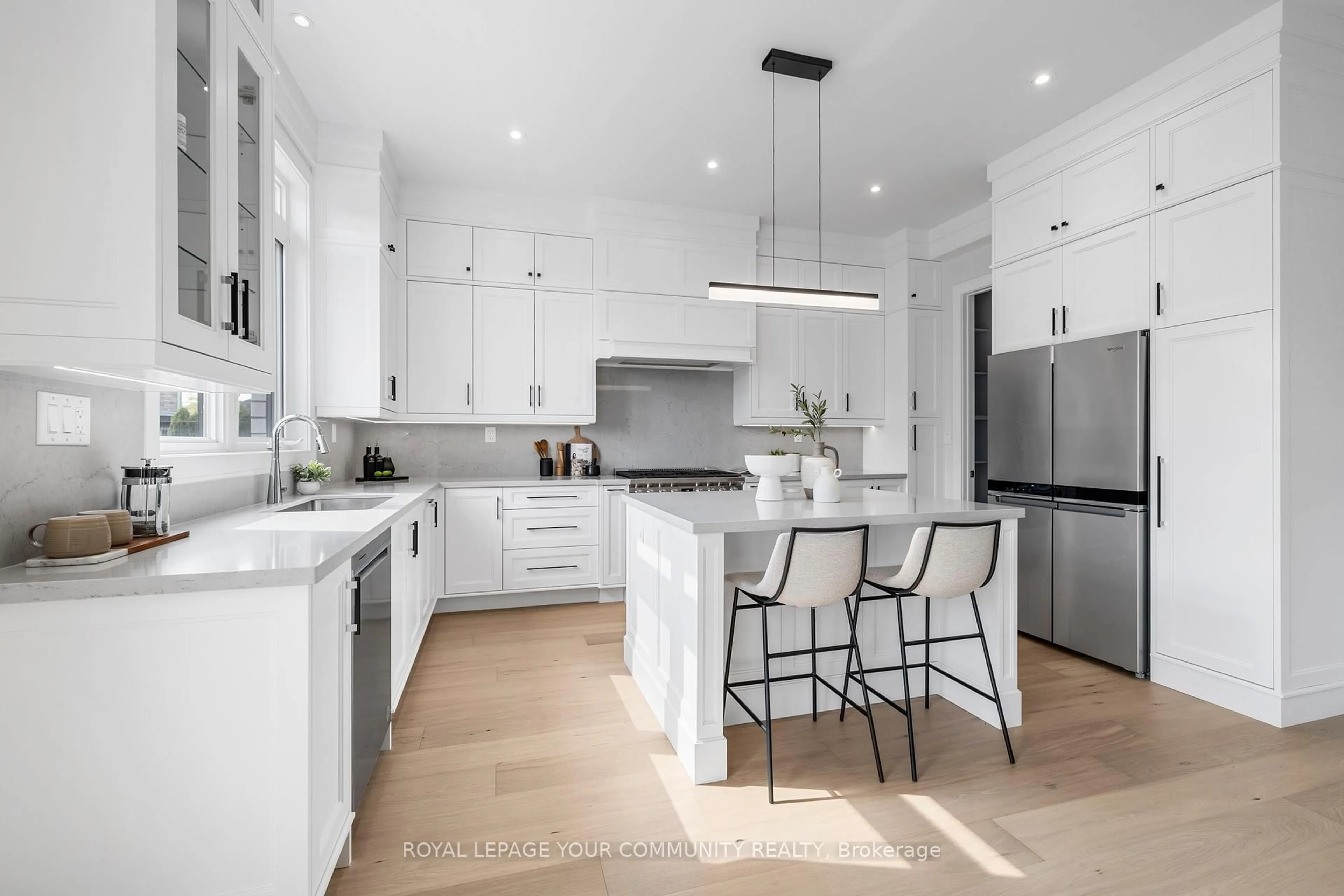 Contemporary kitchen, ceramic/tile floor for 2 Bunn Crt, Aurora Ontario L4G 0G6