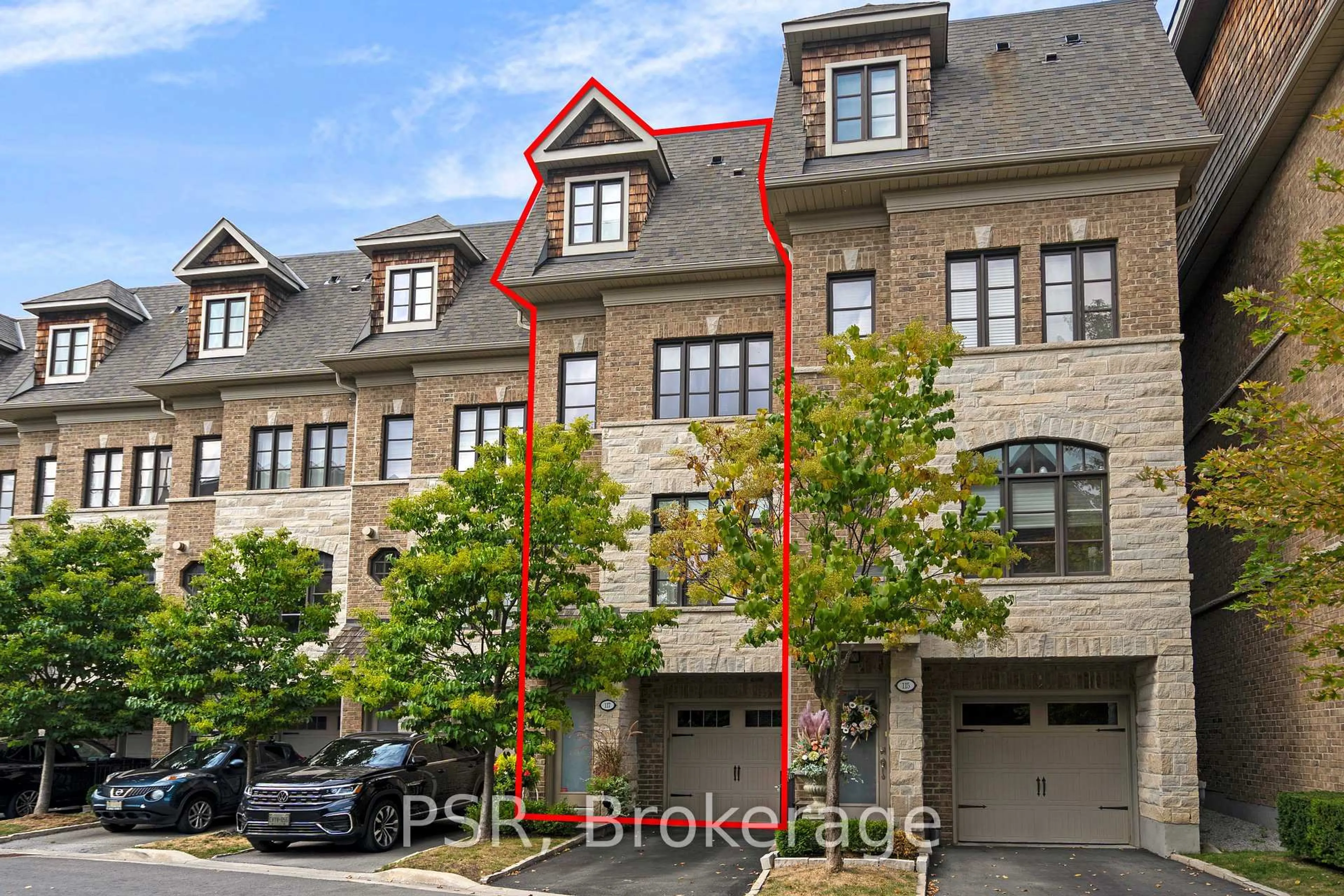 Home with brick exterior material, street for 117 Powseland Cres #50, Vaughan Ontario L4L 0C5