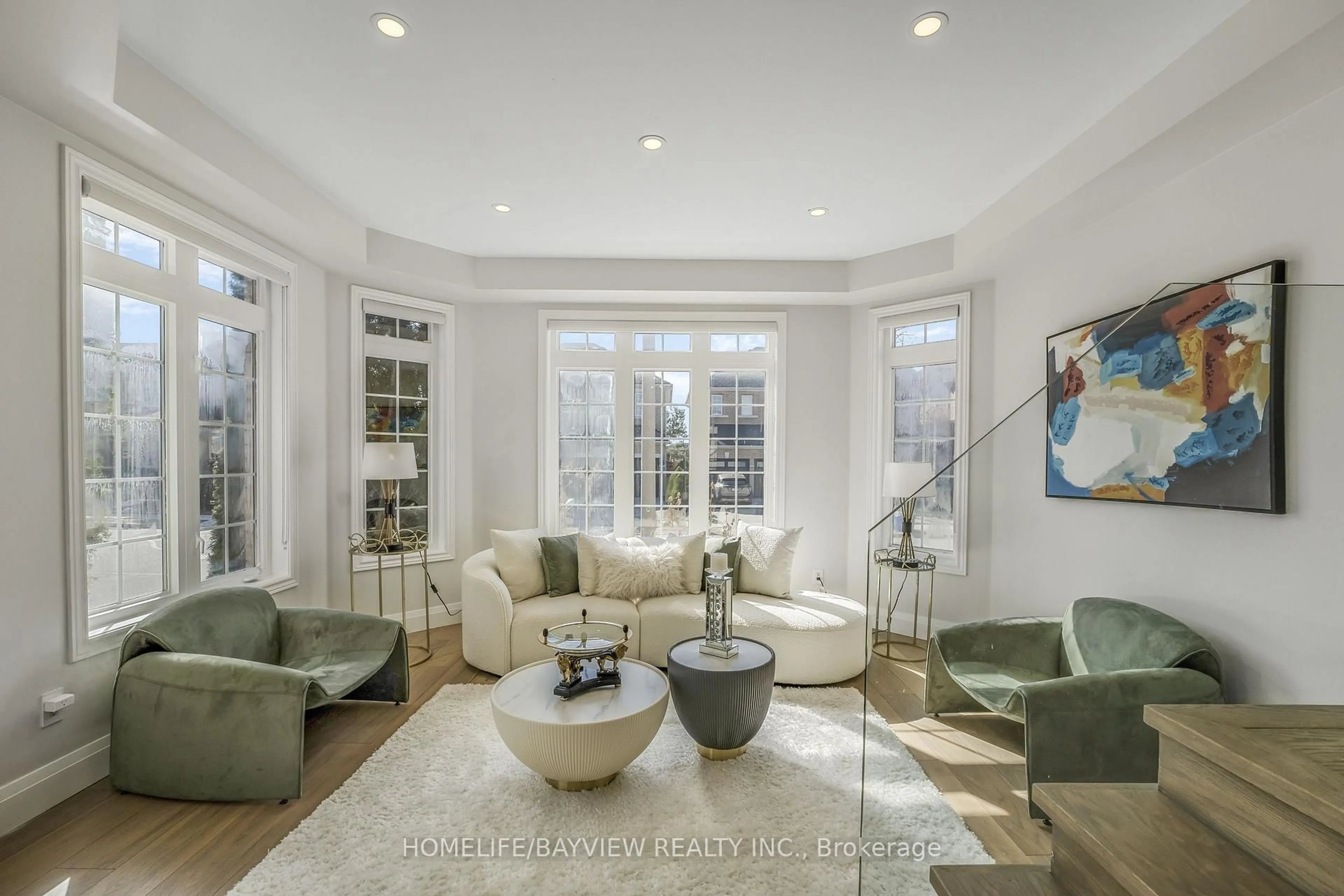 Living room with furniture, ceramic/tile floor for 14 Montcalm Blvd, Vaughan Ontario L4H 2X6