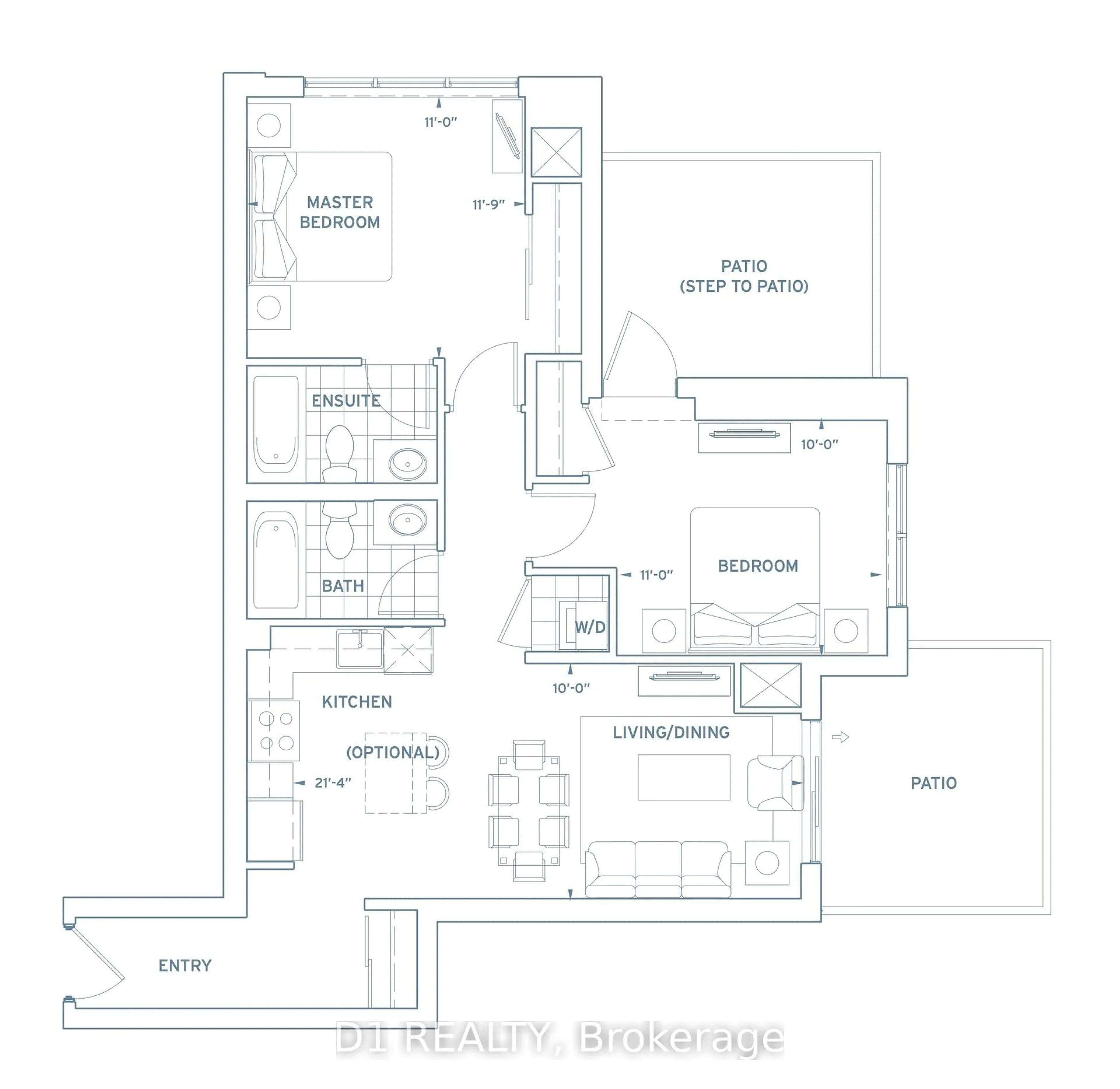 Floor plan for 3600 Highway 7 Rd #623, Vaughan Ontario L4L 0G7