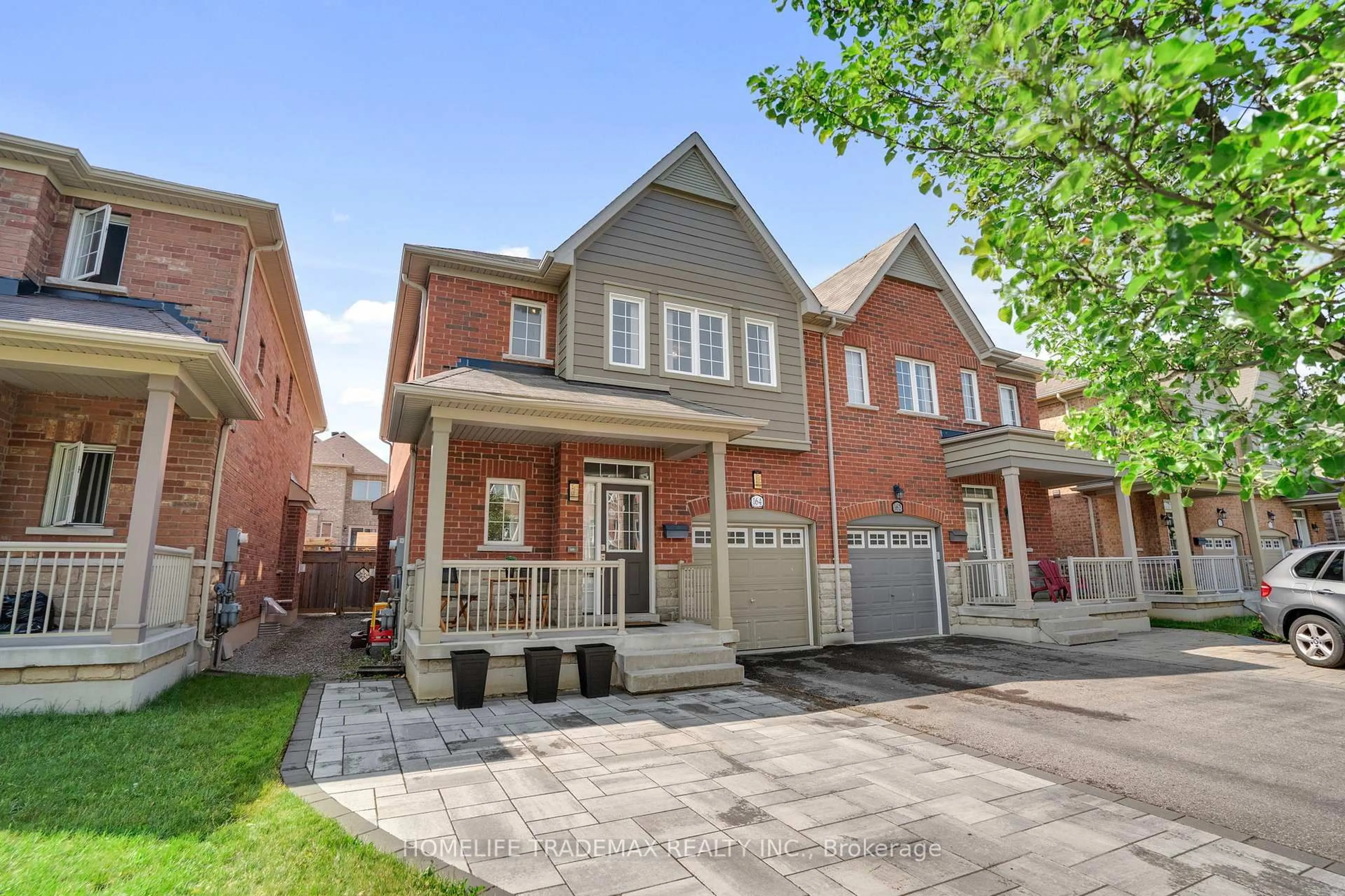 Home with brick exterior material, street for 164 Lewis Honey Dr, Aurora Ontario L4G 0R8