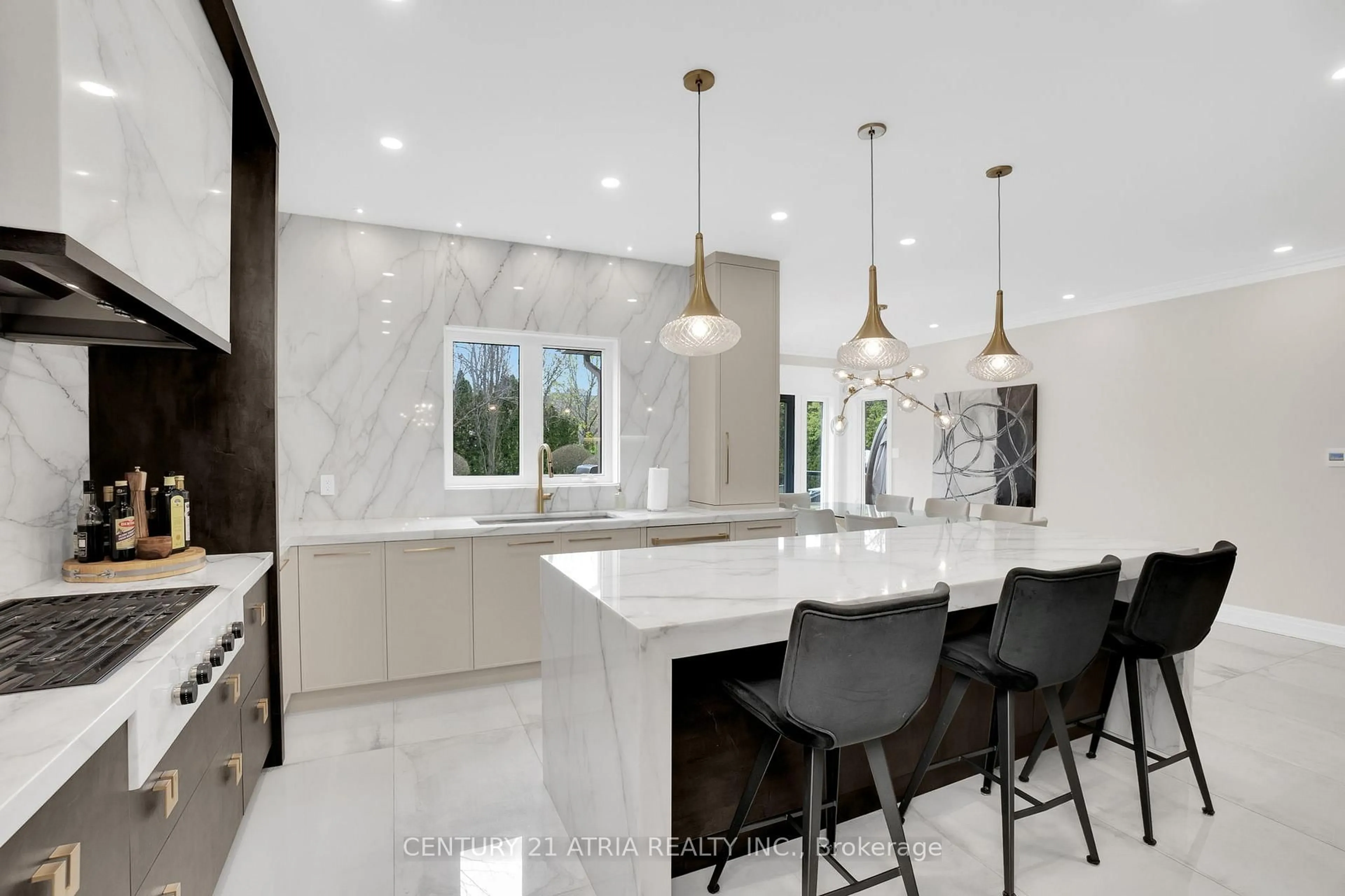 Contemporary kitchen, ceramic/tile floor for 56 Delia Pl, Vaughan Ontario L4L 8P6