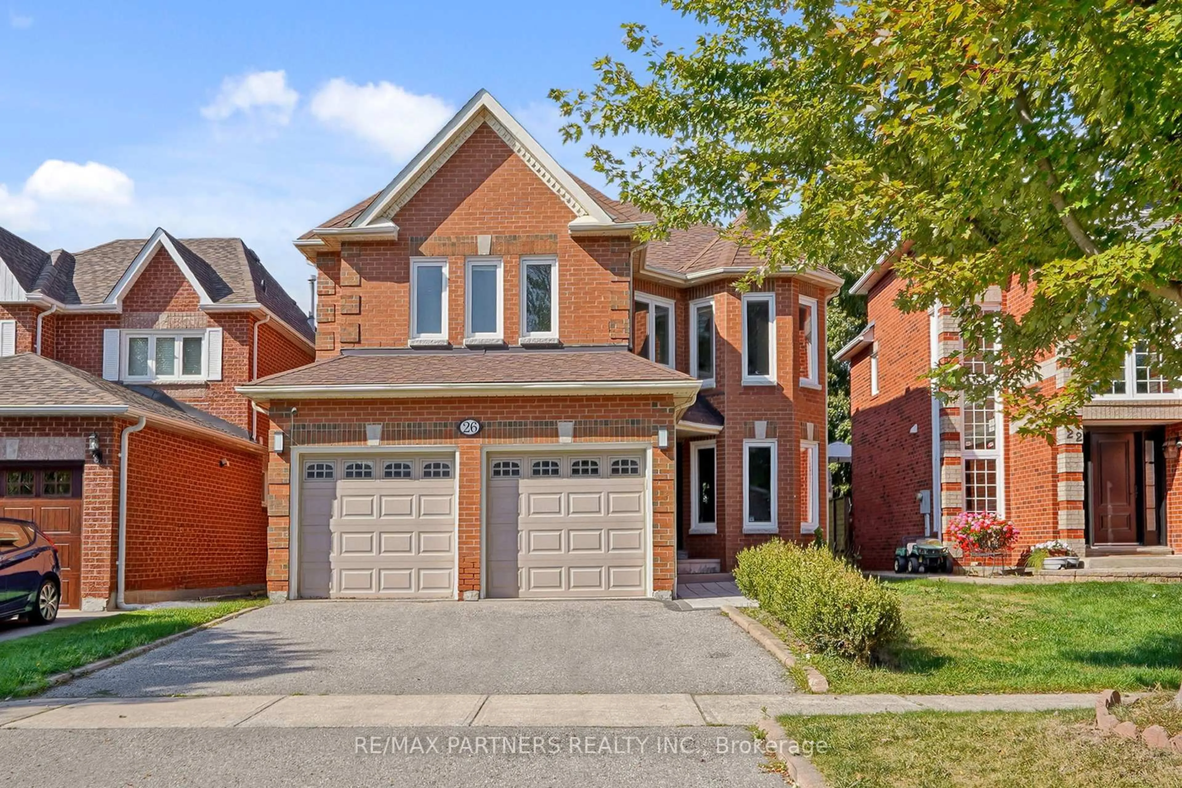 Home with brick exterior material, street for 26 Sandfield Dr, Aurora Ontario L4G 6R7