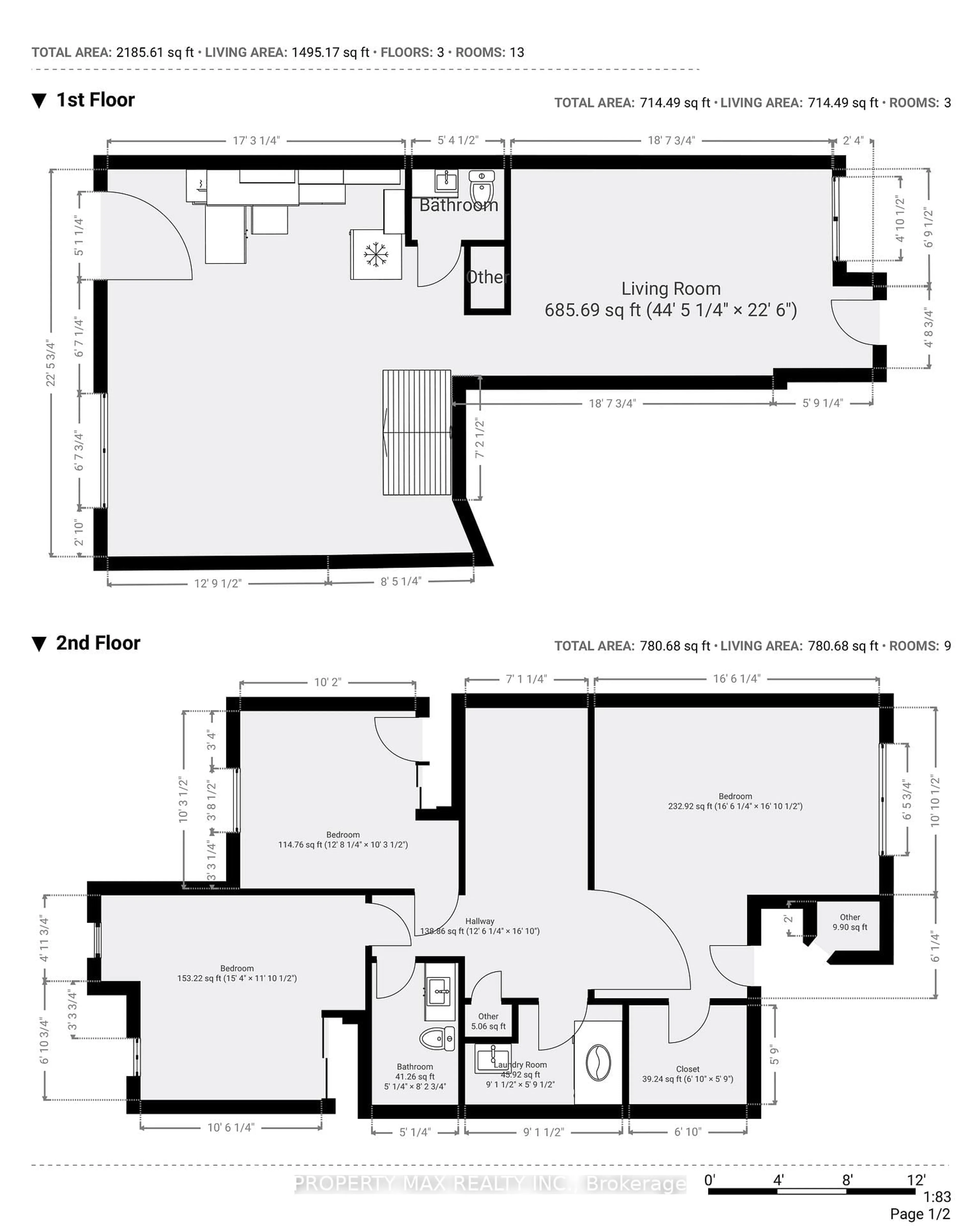 Floor plan for 92 Coleluke Lane, Markham Ontario L3S 0B7