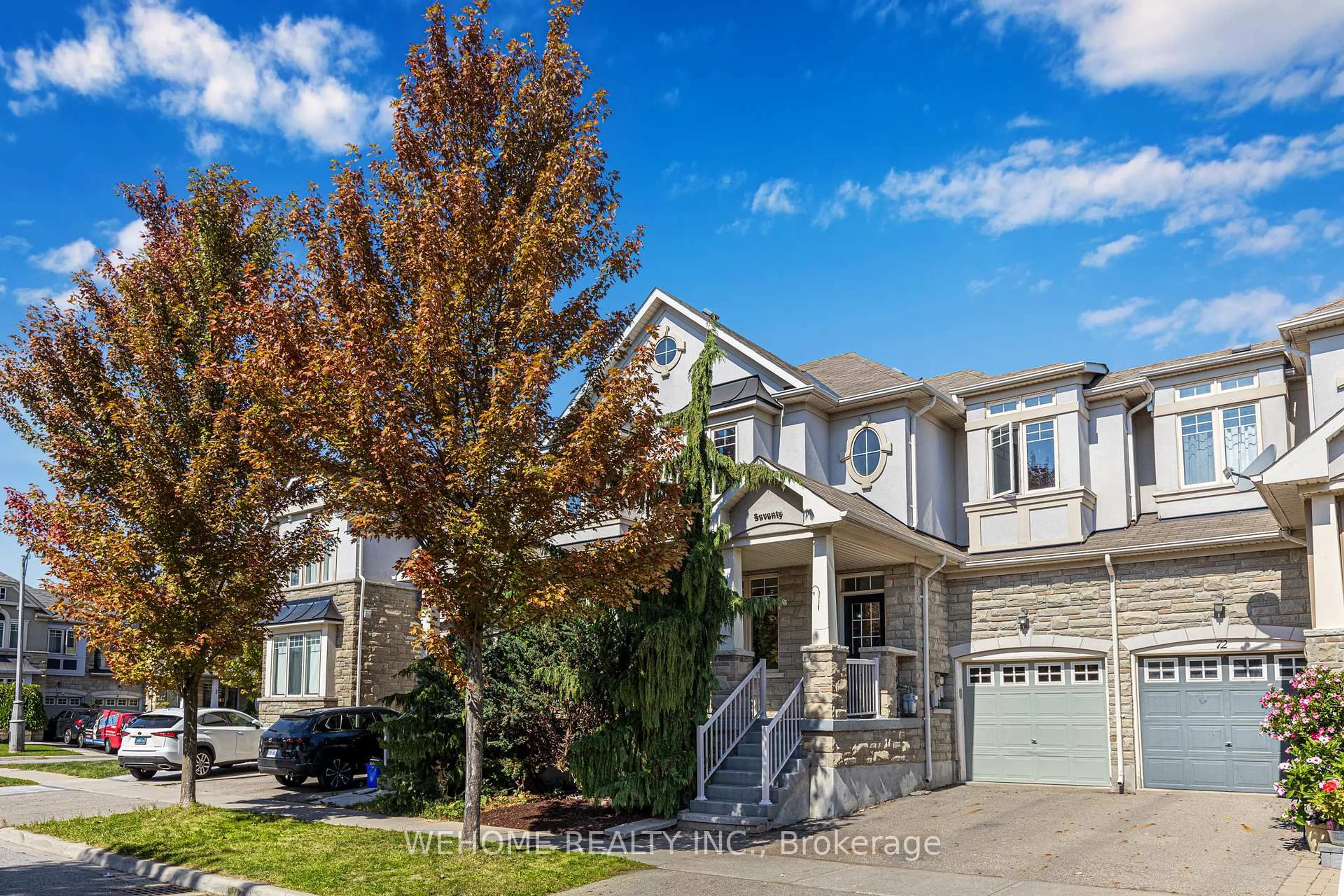 Home with vinyl exterior material, street for 70 Shirrick Dr, Richmond Hill Ontario L4E 0B6