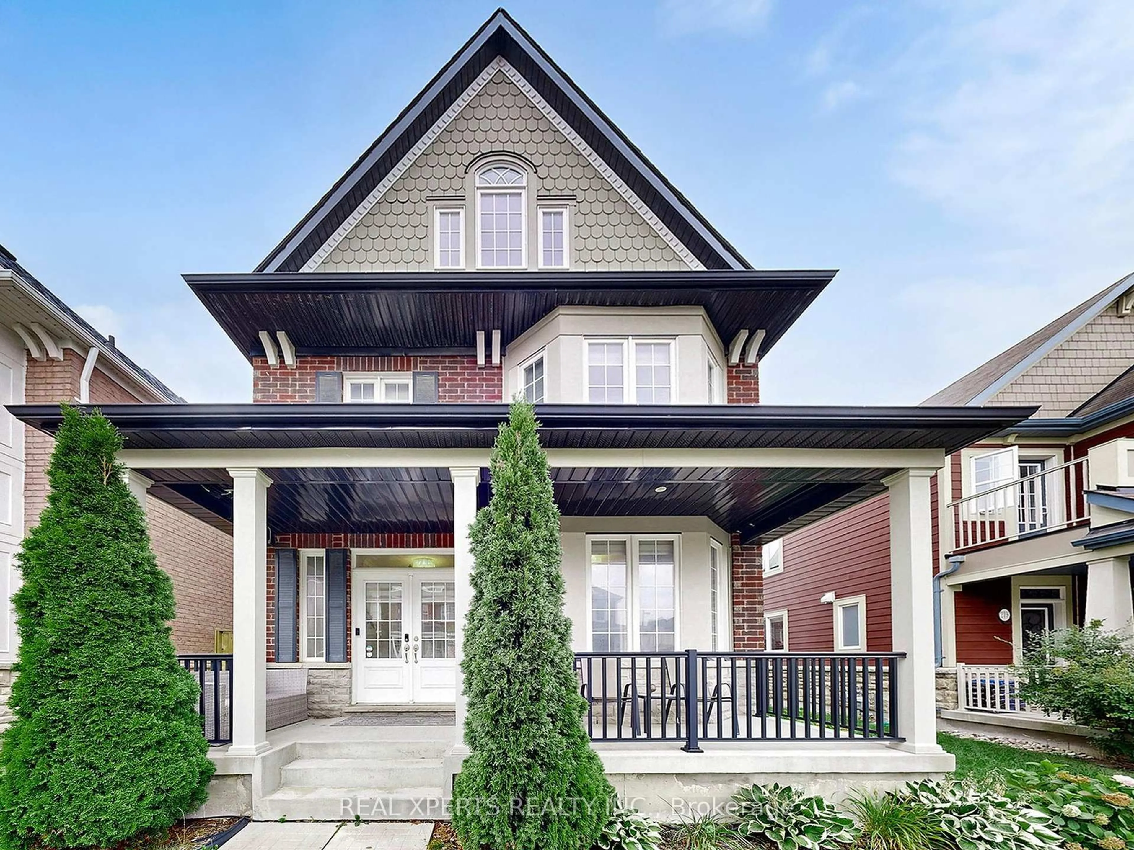Home with brick exterior material, street for 221 The Meadows Ave, Markham Ontario L6B 0W3