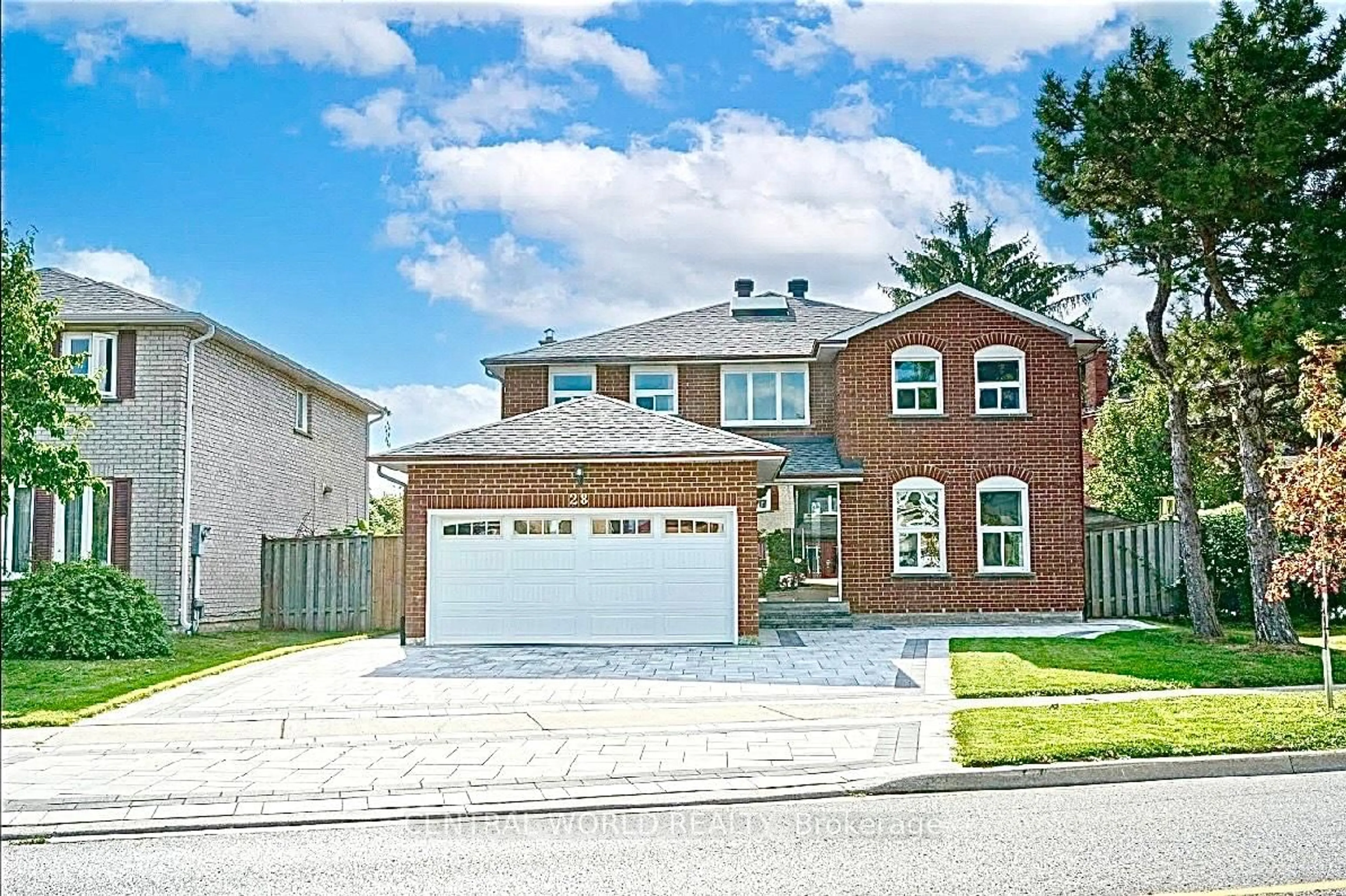 Home with brick exterior material, street for 28 Teddington Ave, Markham Ontario L3R 6T6