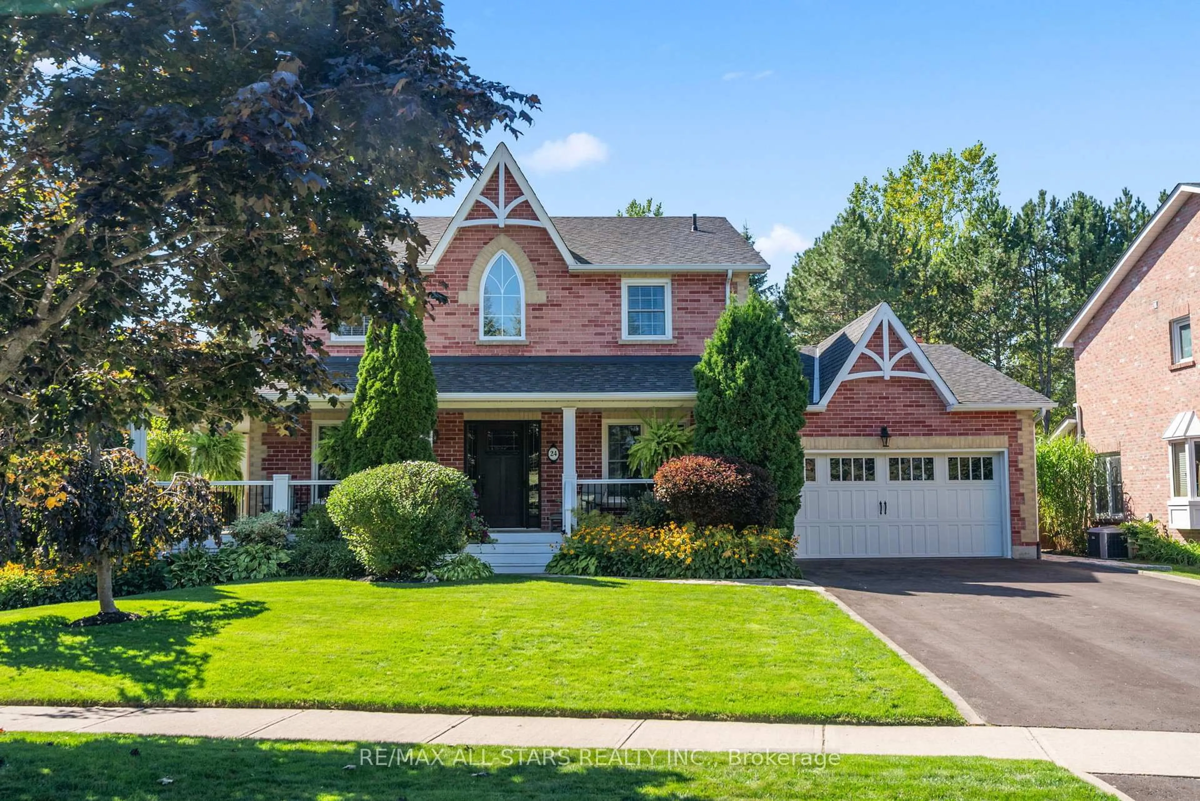 Home with brick exterior material, street for 24 Colonel Sharpe Cres, Uxbridge Ontario L9P 1T6