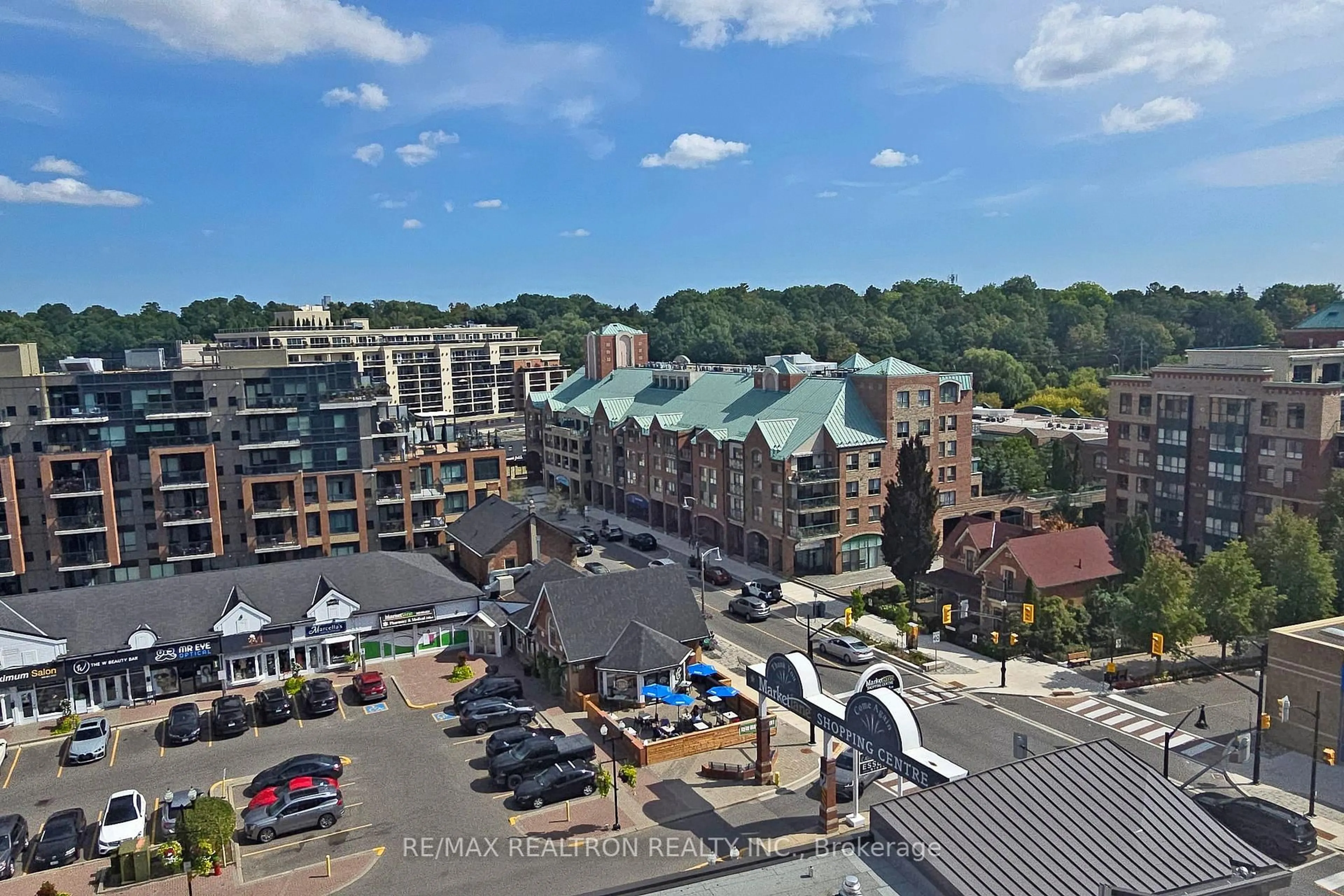 A pic from outside/outdoor area/front of a property/back of a property/a pic from drone, city buildings view from balcony for 160 Woodbridge Ave #PH609, Vaughan Ontario L4L 0B8
