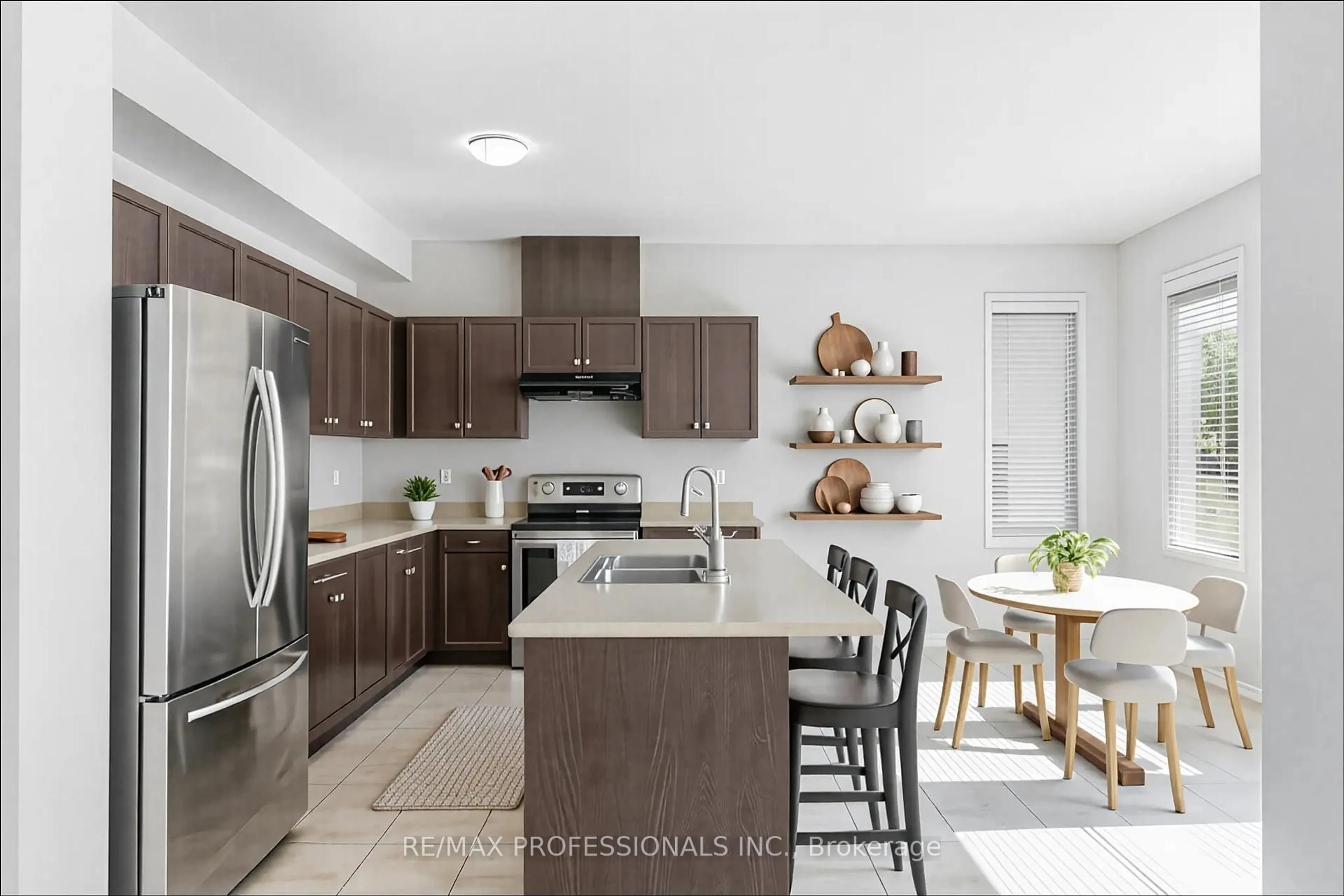 Open concept kitchen, ceramic/tile floor for 1017 Abram Crt, Innisfil Ontario L9S 0K3