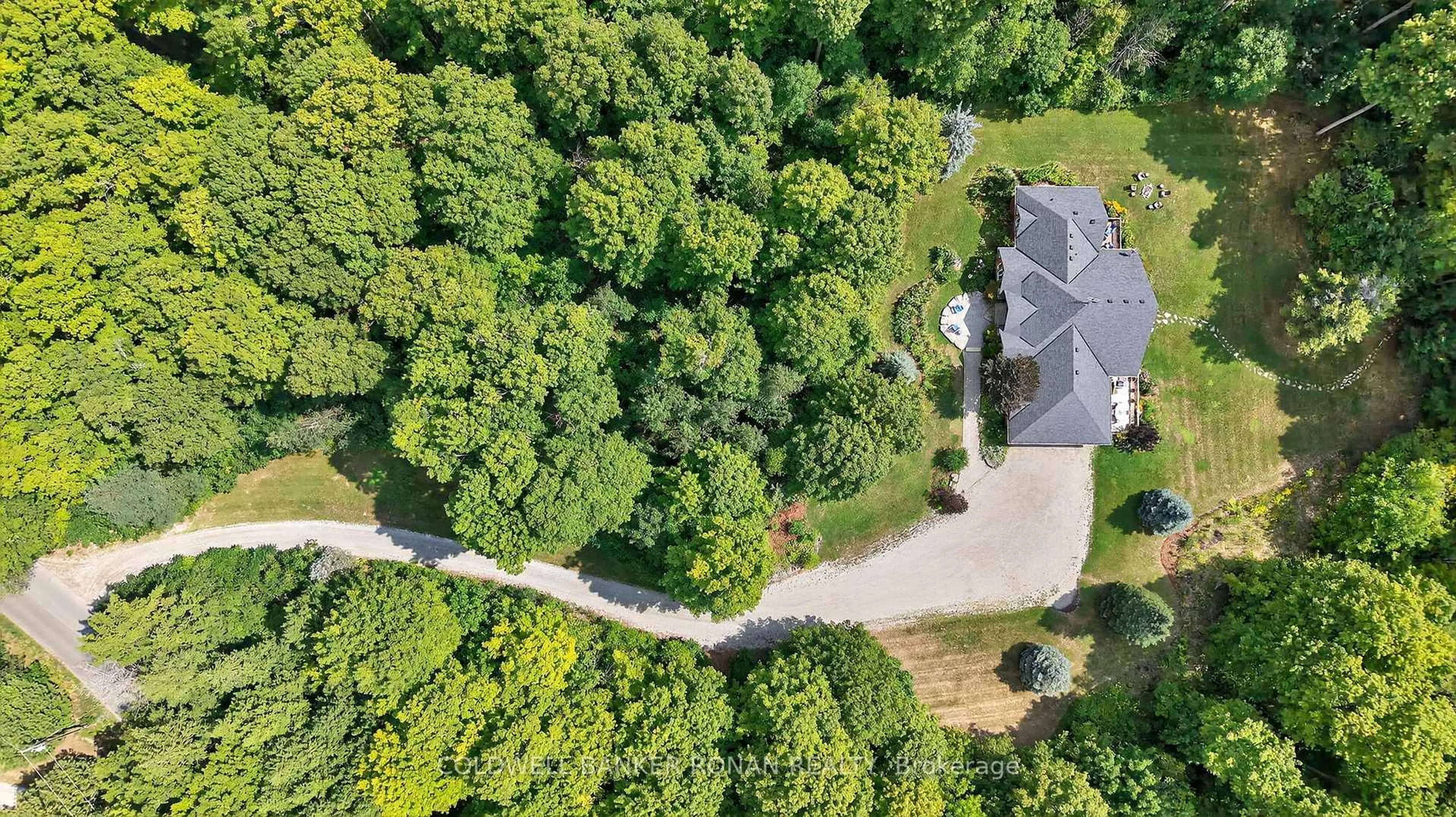 A pic from outside/outdoor area/front of a property/back of a property/a pic from drone, forest/trees view for 7501 5th Sdrd, Adjala-Tosorontio Ontario L0G 1W0