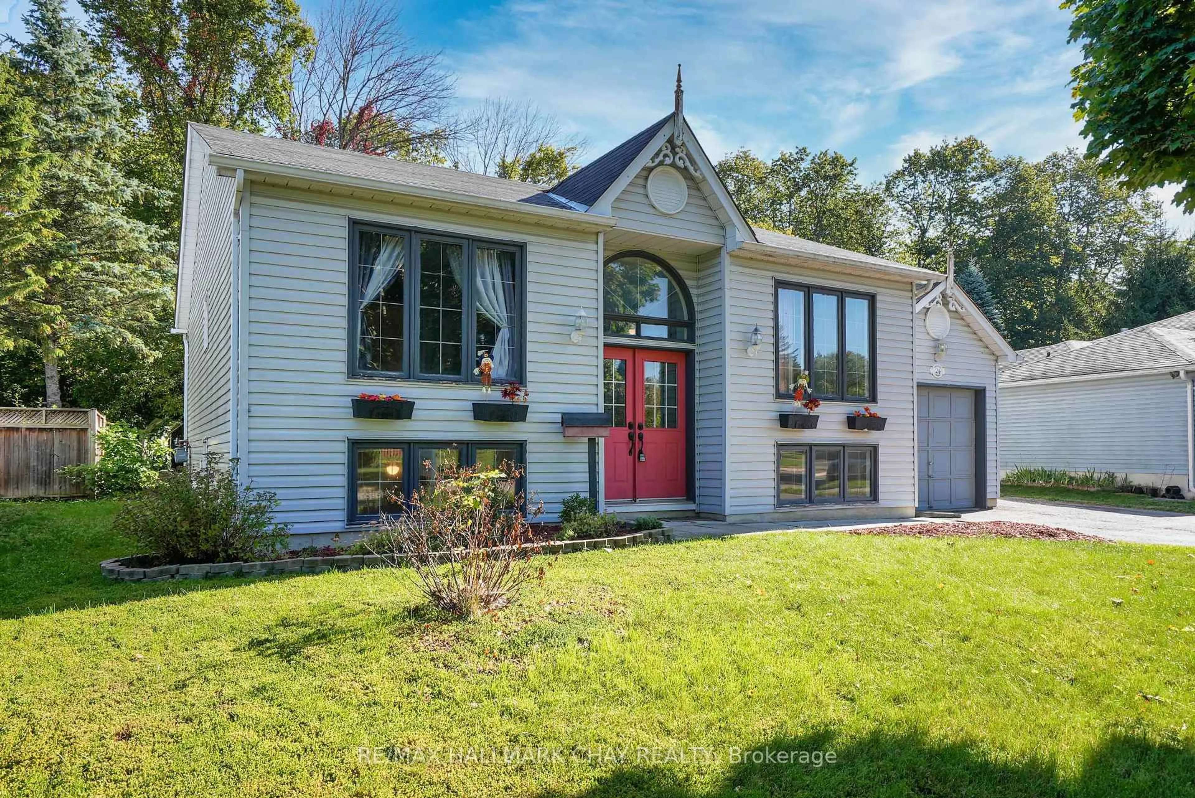 Home with brick exterior material, street for 24 Michael St, Essa Ontario L0M 1B2