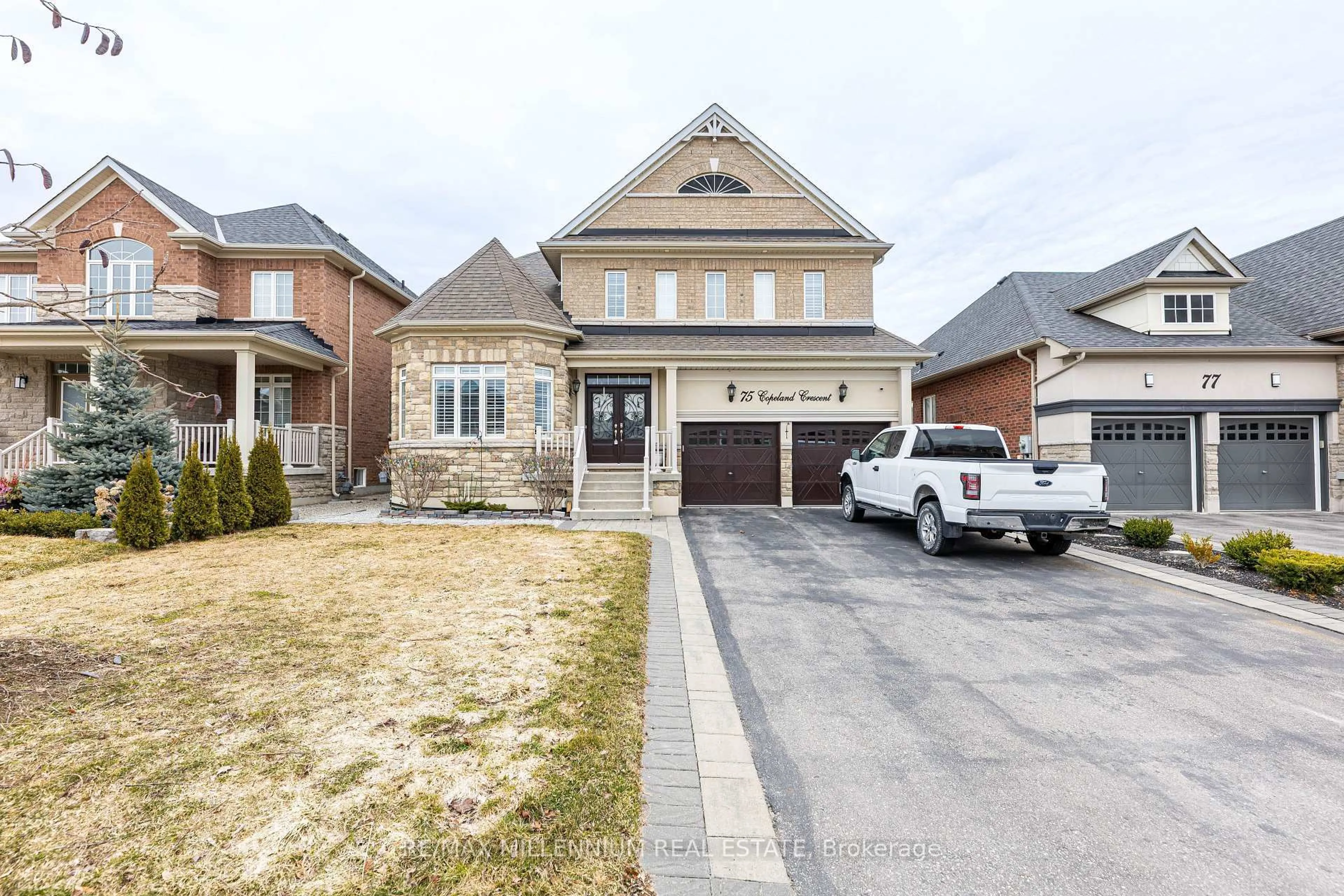 Home with brick exterior material, street for 75 Copeland Cres, Innisfil Ontario L0L 1L0