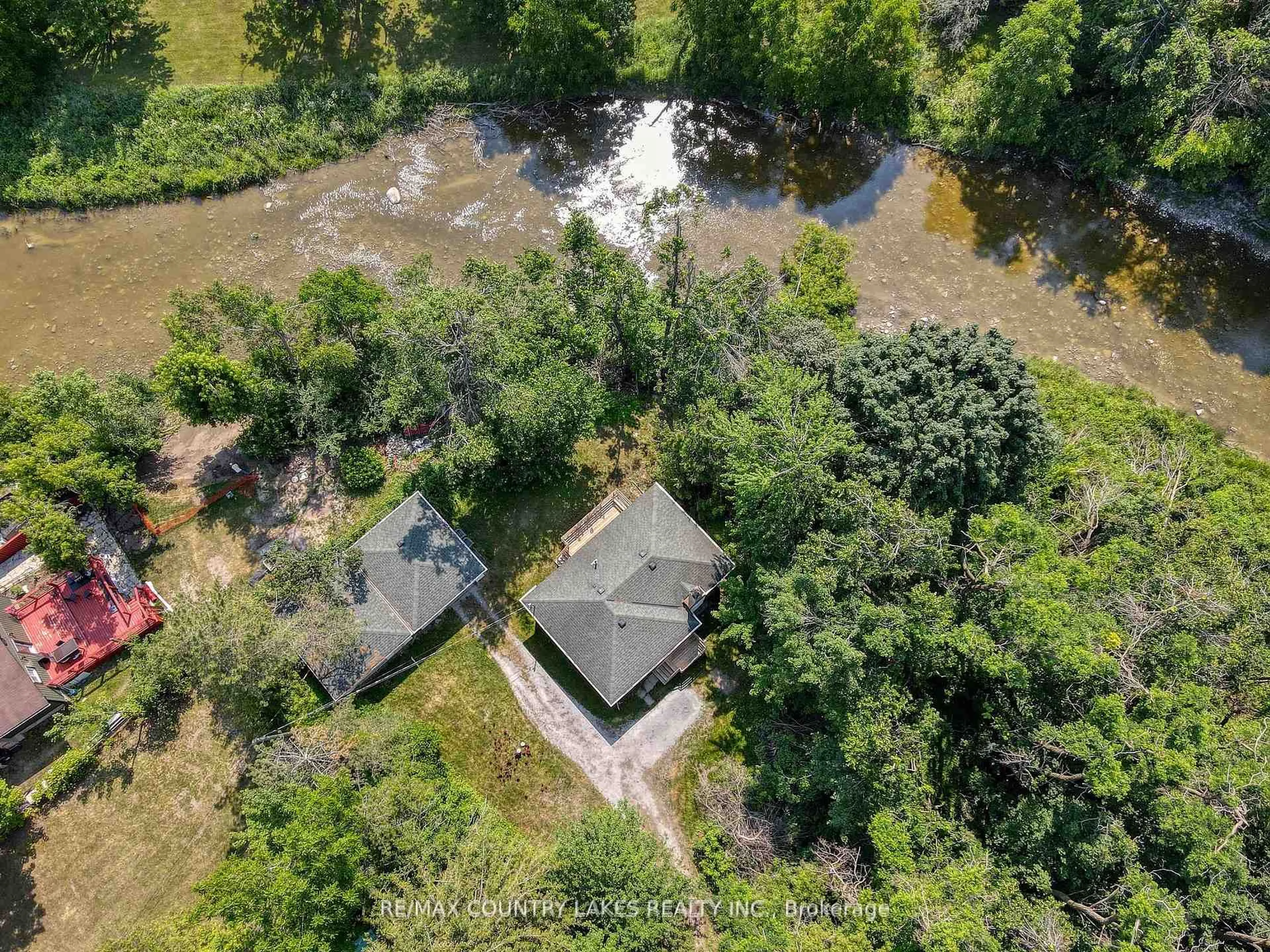 A pic from outside/outdoor area/front of a property/back of a property/a pic from drone, water/lake/river/ocean view for 413 Main St, Brock Ontario L0K 1A0