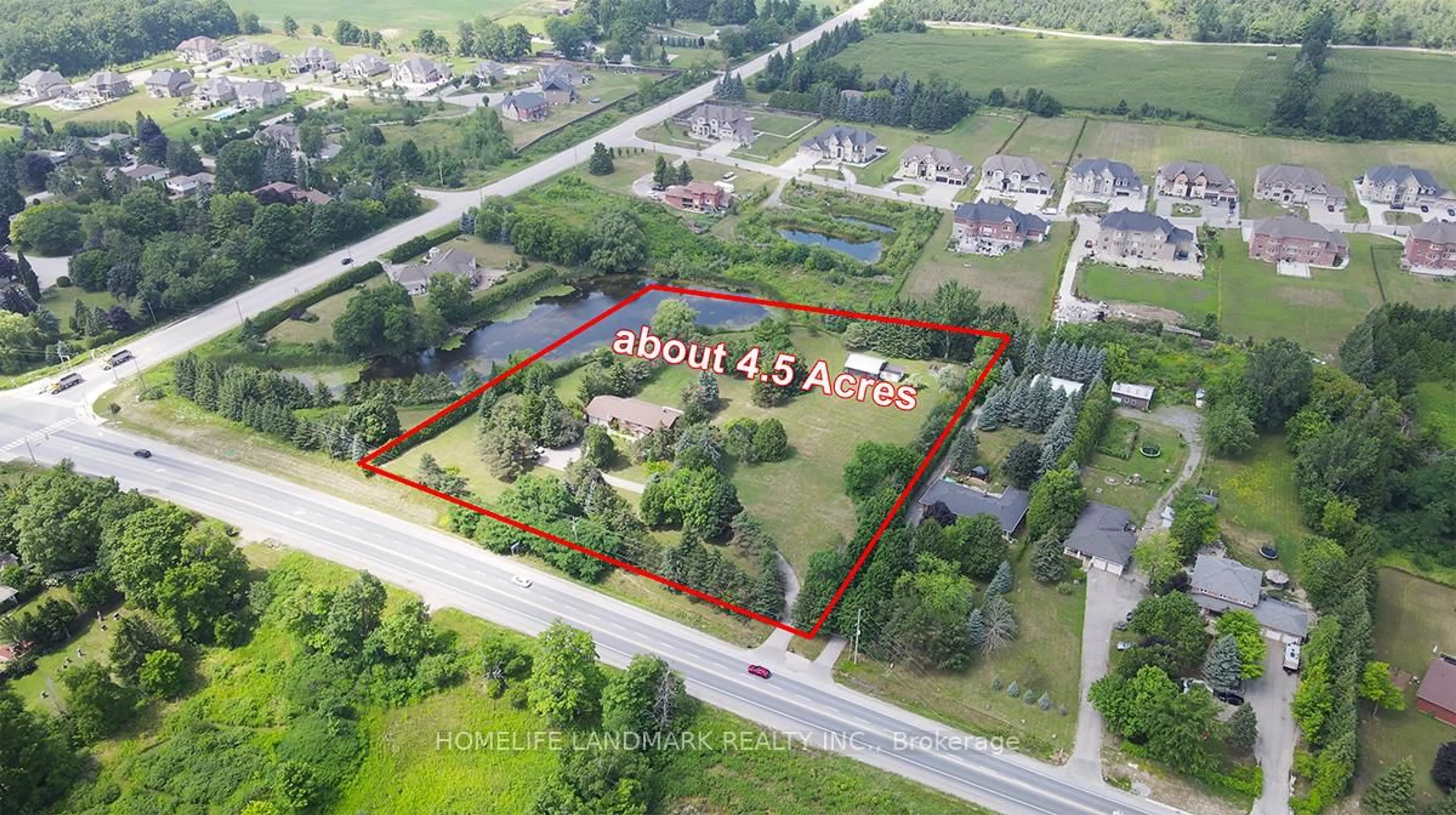 A pic from outside/outdoor area/front of a property/back of a property/a pic from drone, unknown for 6068 Bloomington Rd, Whitchurch-Stouffville Ontario L4A 2W7