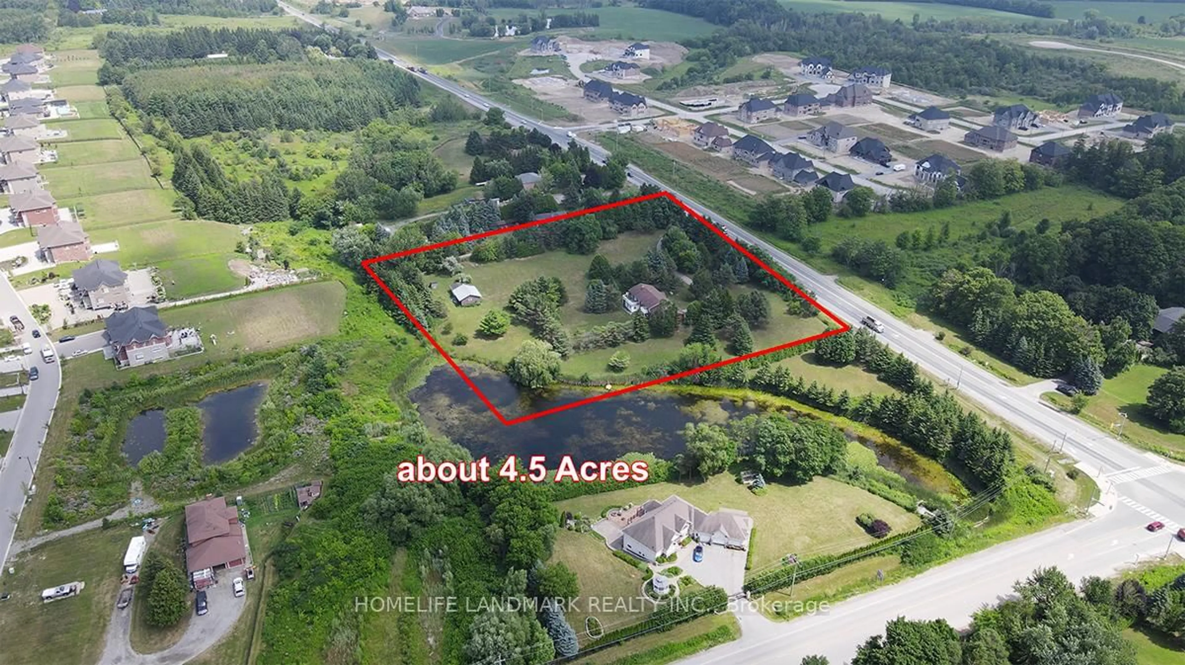 A pic from outside/outdoor area/front of a property/back of a property/a pic from drone, street for 6068 Bloomington Rd, Whitchurch-Stouffville Ontario L4A 2W7