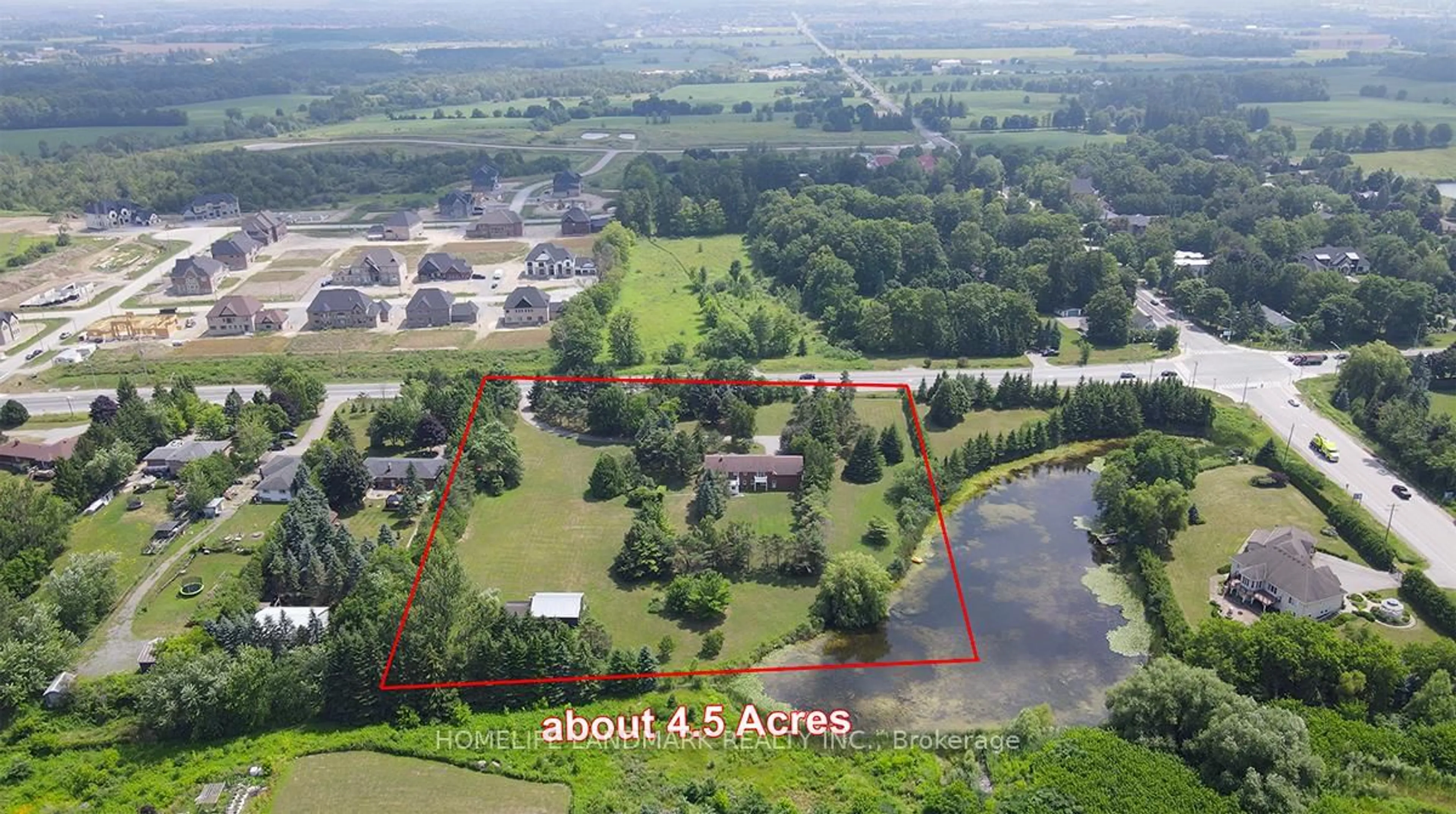 A pic from outside/outdoor area/front of a property/back of a property/a pic from drone, unknown for 6068 Bloomington Rd, Whitchurch-Stouffville Ontario L4A 2W7