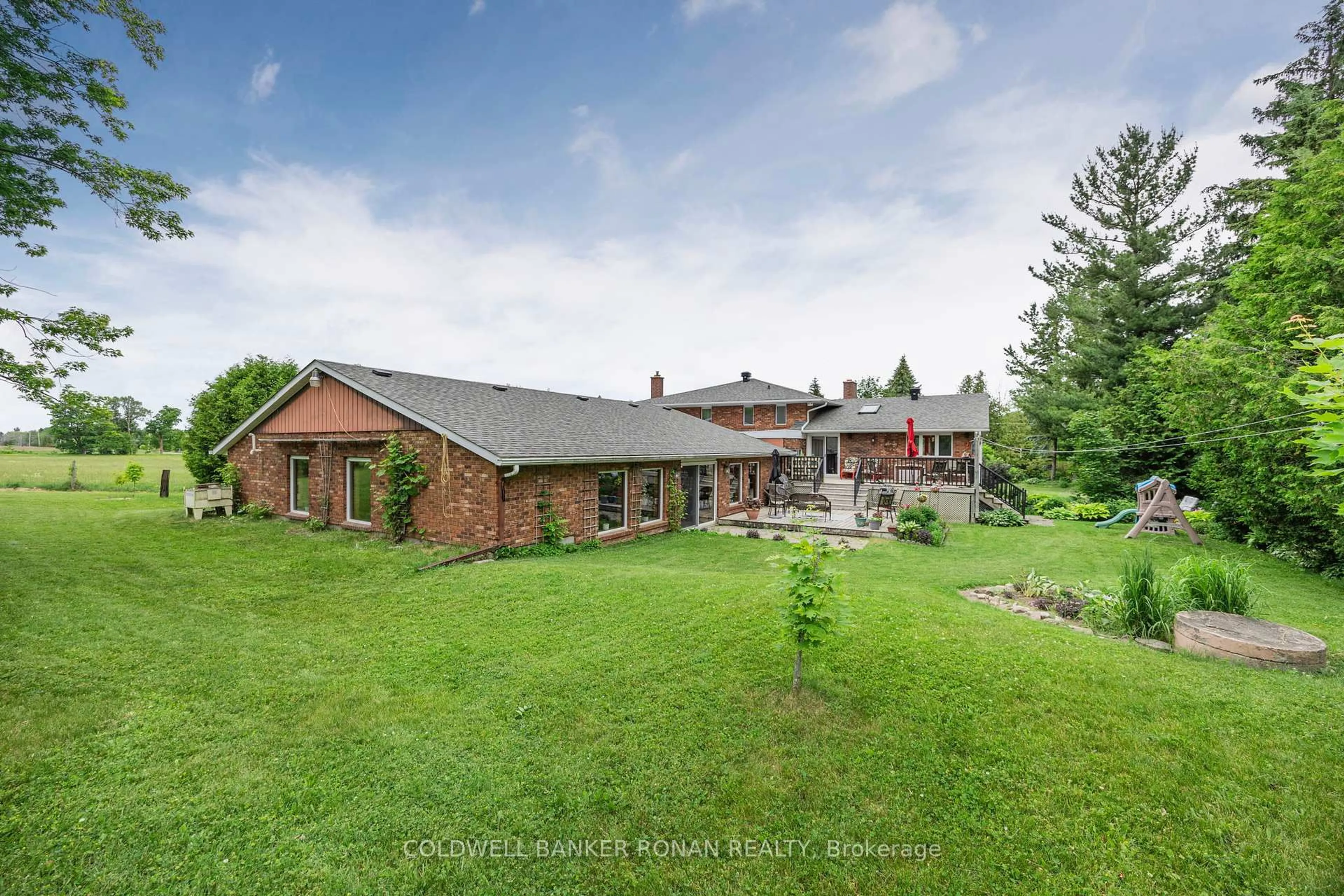 A pic from outside/outdoor area/front of a property/back of a property/a pic from drone, mountain view for 6145 3rd Line, New Tecumseth Ontario L0G 1W0