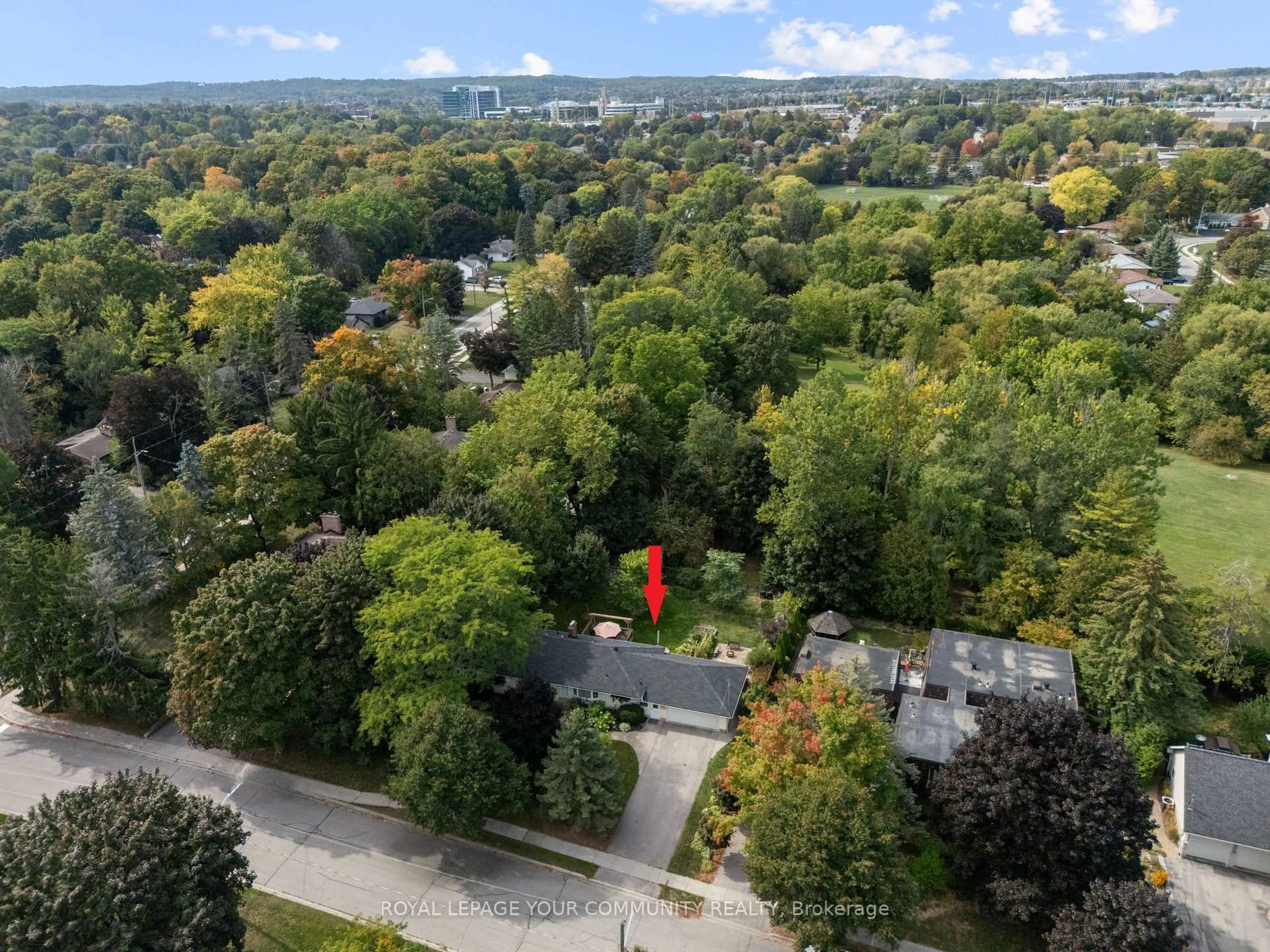 A pic from outside/outdoor area/front of a property/back of a property/a pic from drone, forest/trees view for 124 Forest Glen Rd, Newmarket Ontario L3Y 4N5