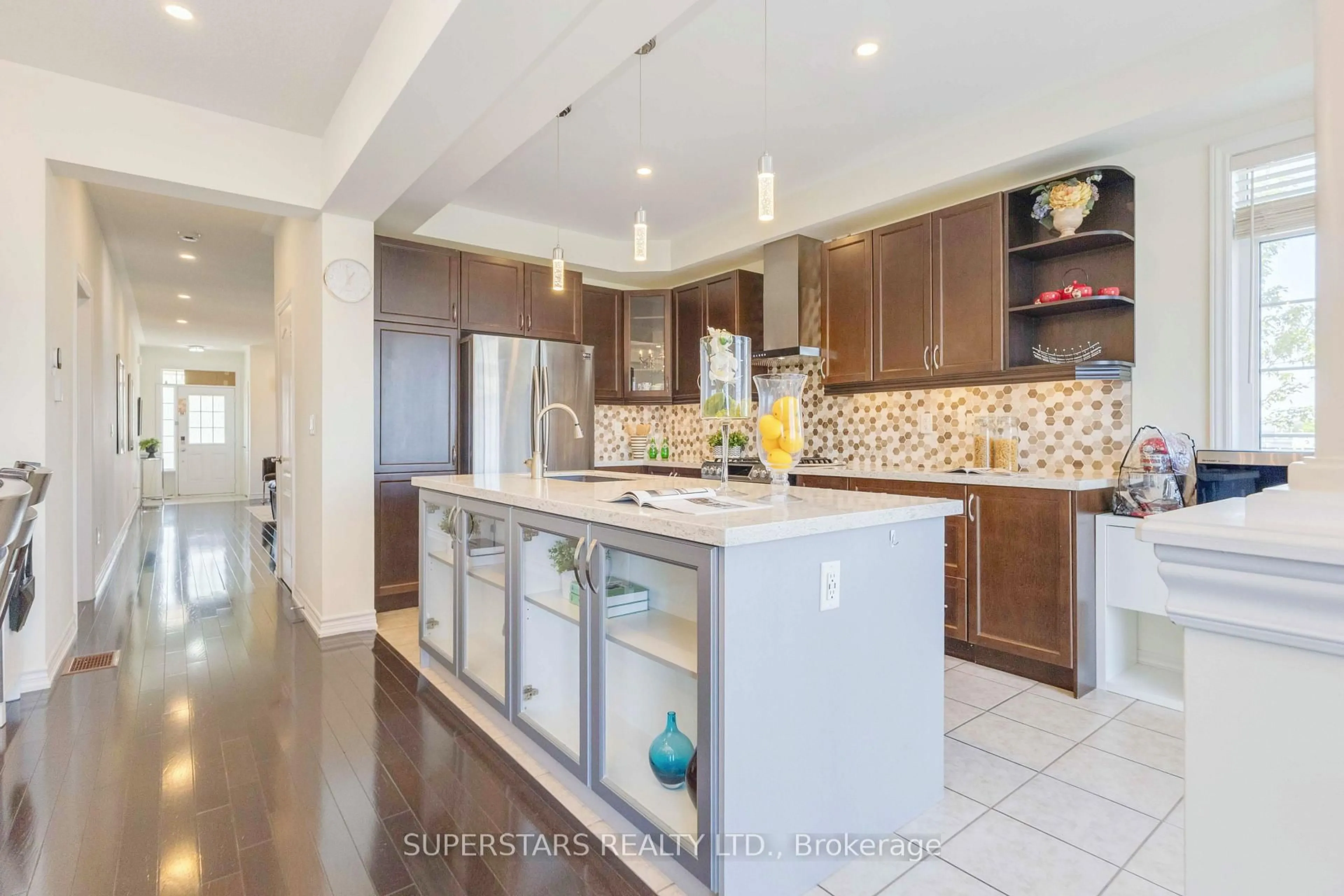 Contemporary kitchen, ceramic/tile floor for 70 Living Cres Cres, Markham Ontario L6C 1J5