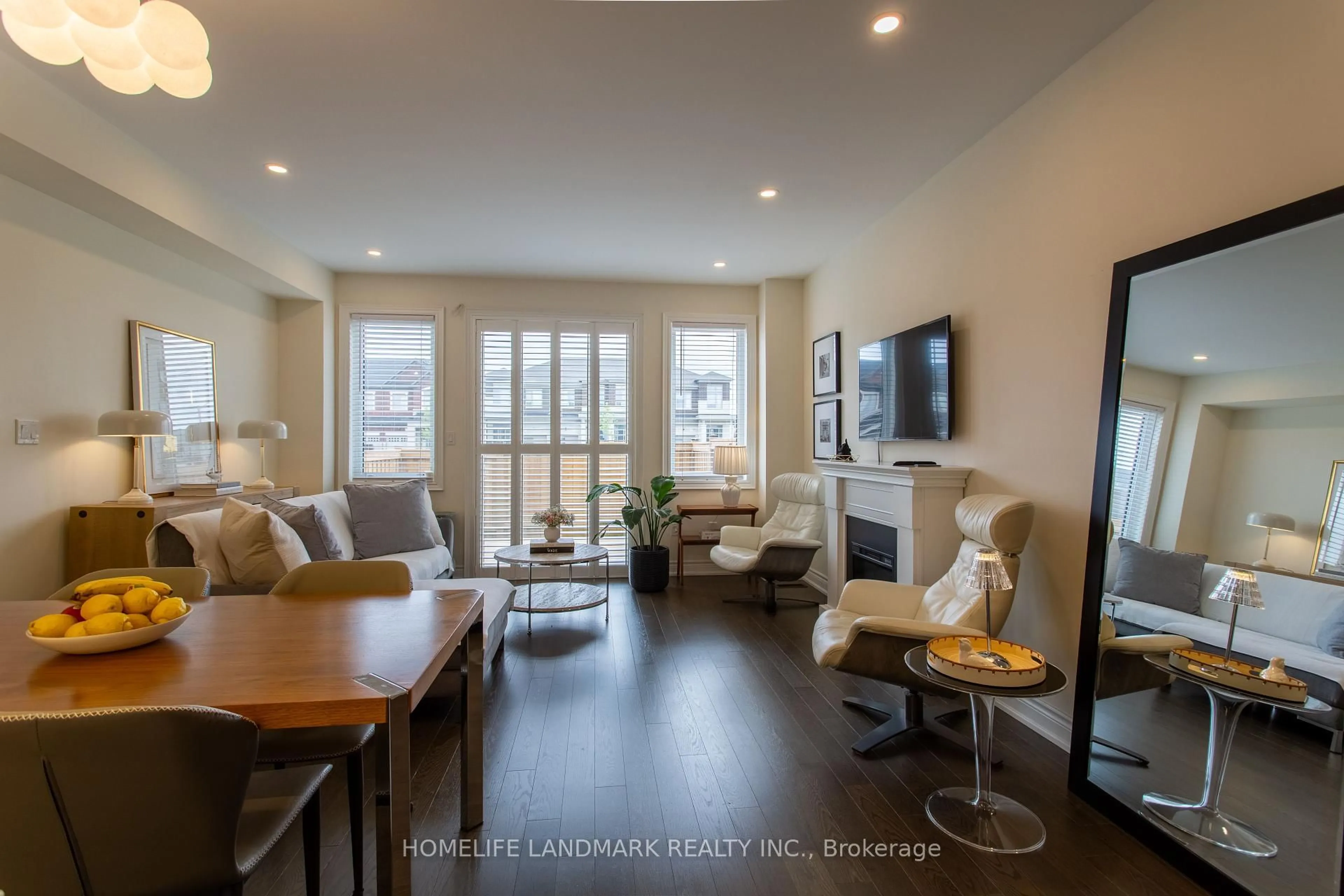 Living room with furniture, wood/laminate floor for 9 MACE Ave, Richmond Hill Ontario L4E 1K8