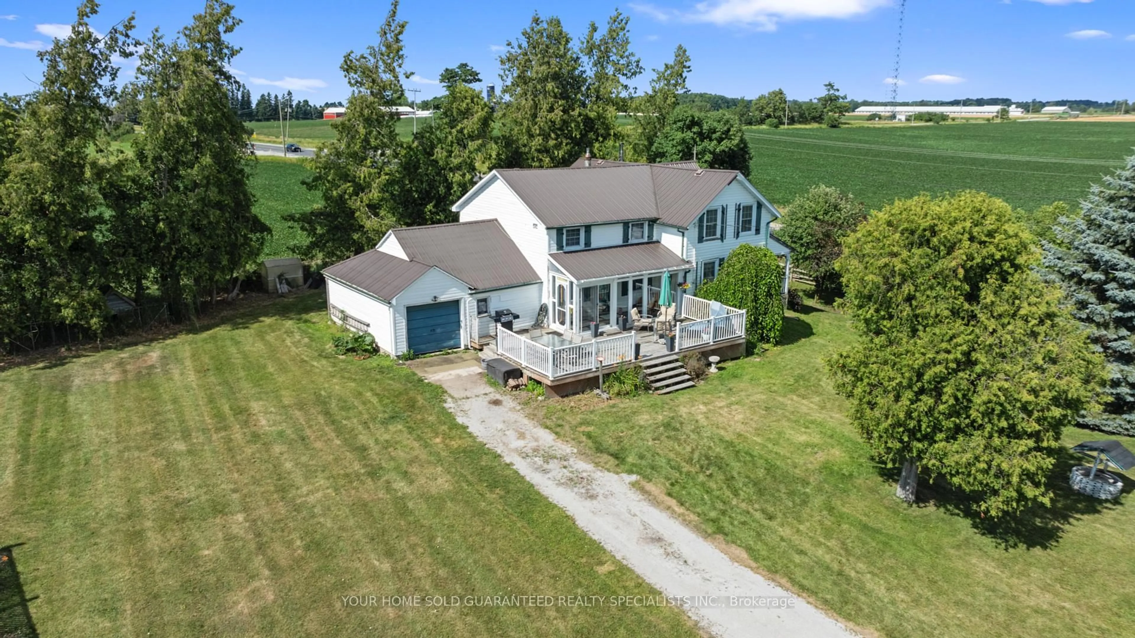 A pic from outside/outdoor area/front of a property/back of a property/a pic from drone, water/lake/river/ocean view for 3440 Highway 27, Bradford West Gwillimbury Ontario L3Z 3X1