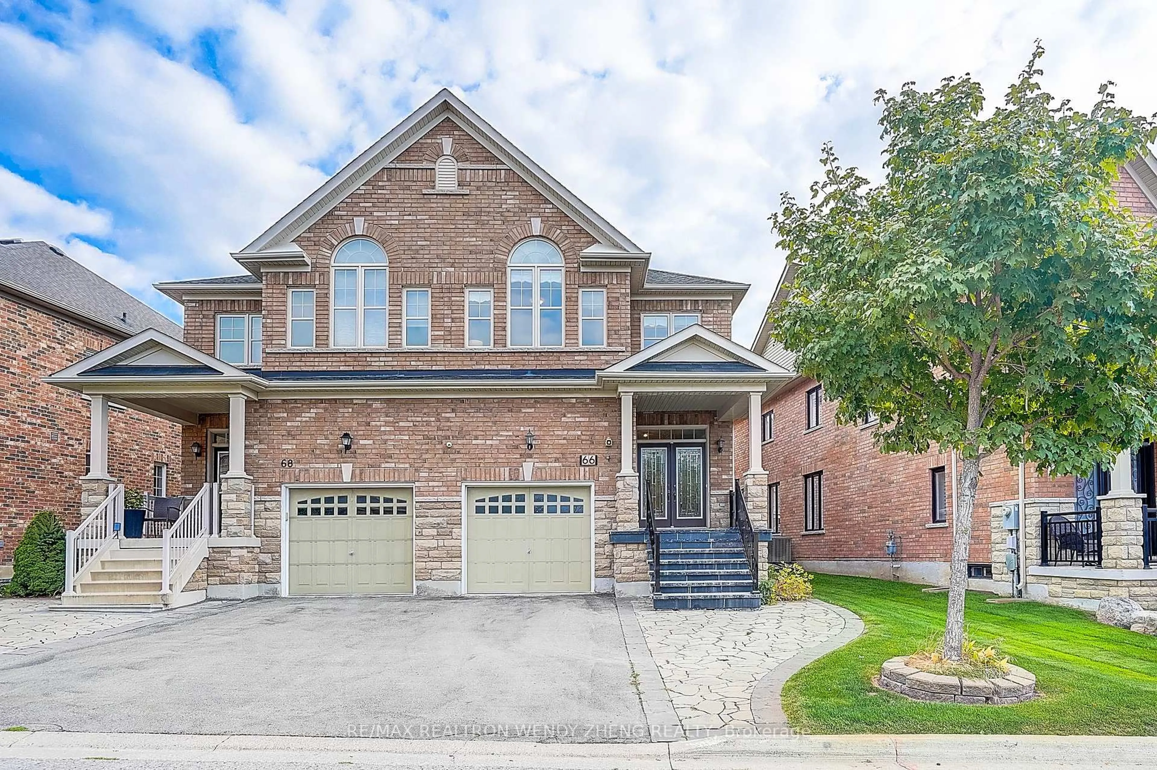 Home with brick exterior material, street for 66 Staglin Crt, Markham Ontario L6C 0M2