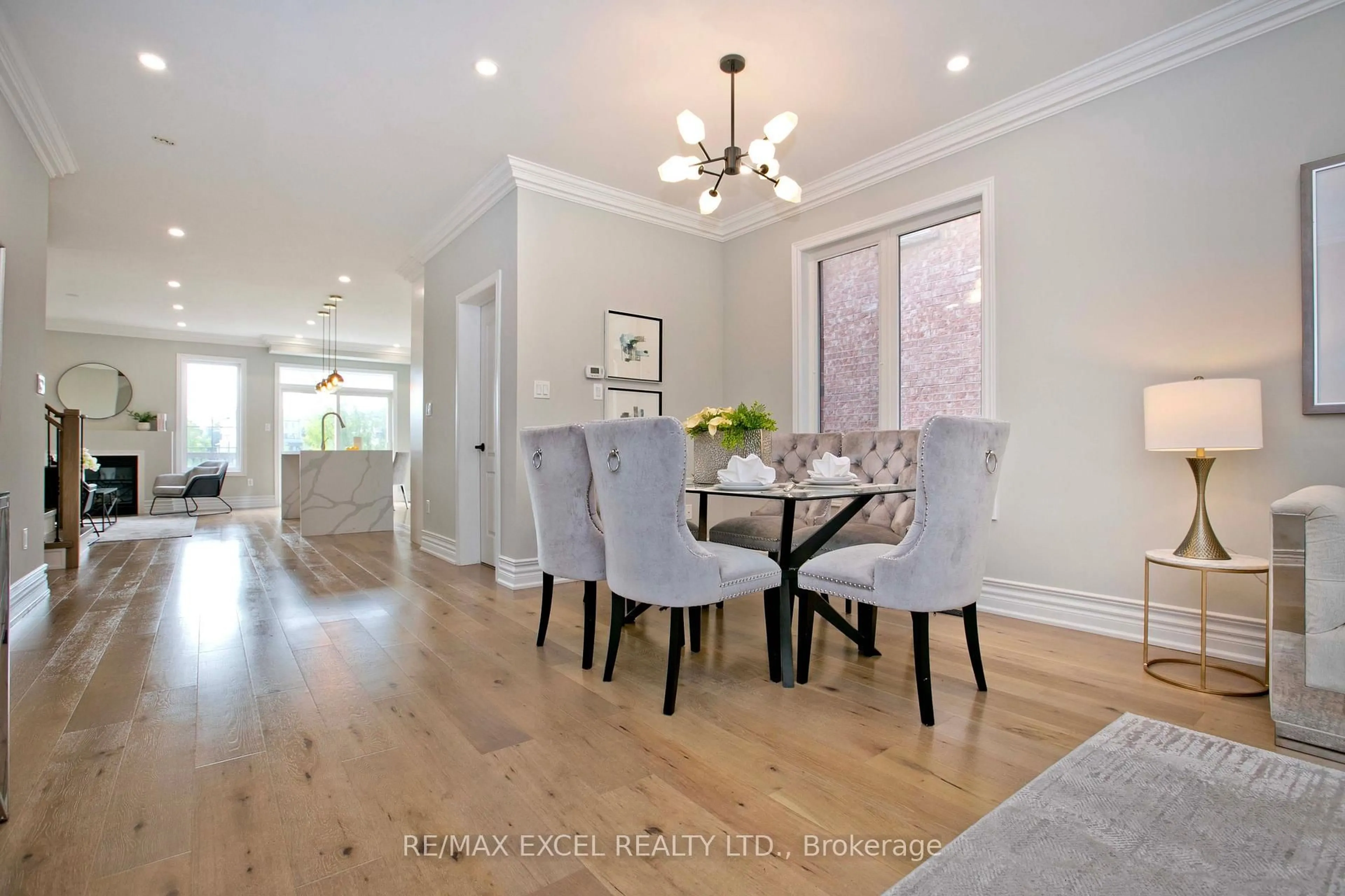 Dining room, wood/laminate floor for 45 Tidewater St, Markham Ontario L6E 2G7