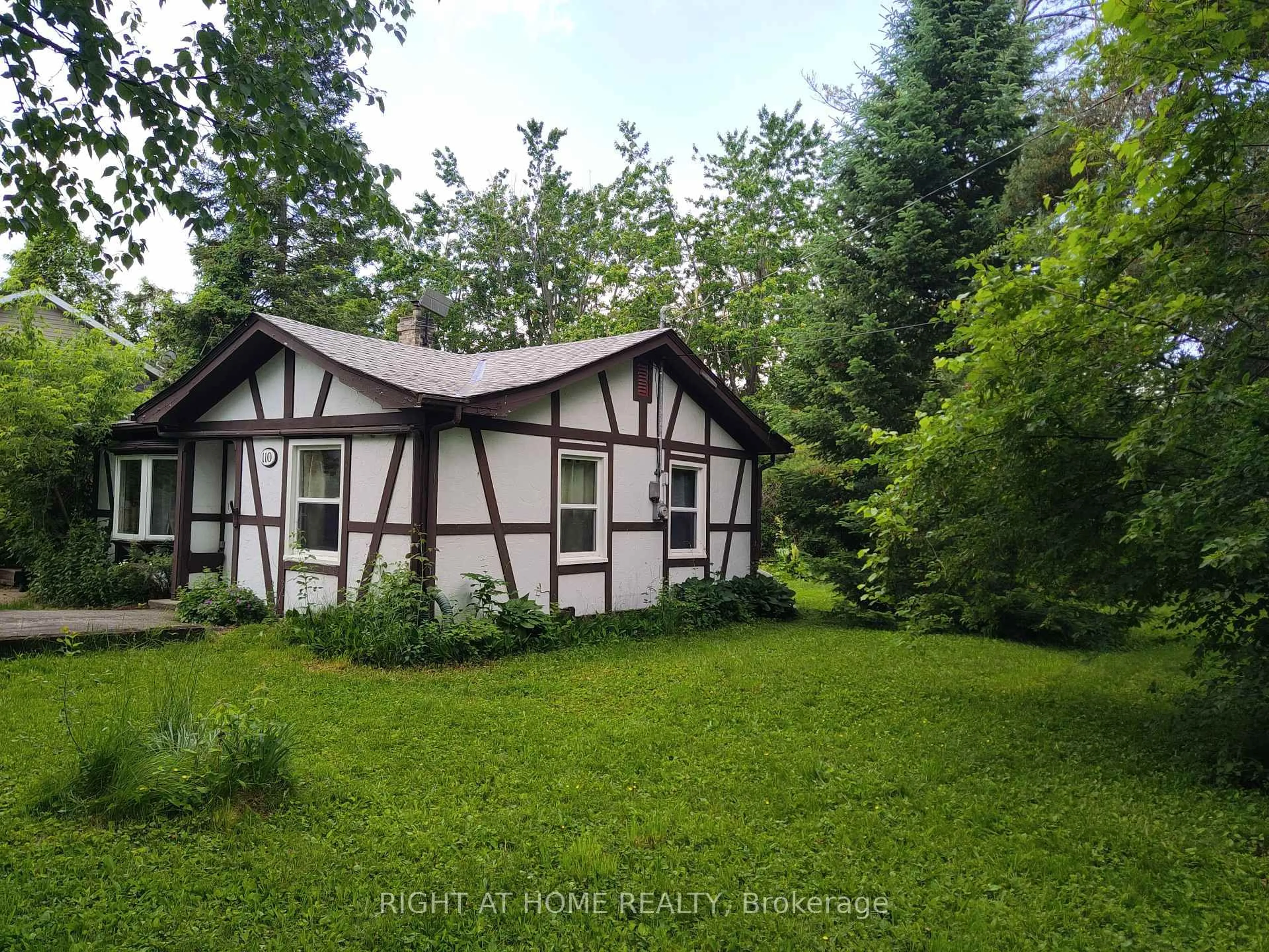 A pic from outside/outdoor area/front of a property/back of a property/a pic from drone, forest/trees view for 110 Ethel Park Dr, Brock Ontario L0K 1A0