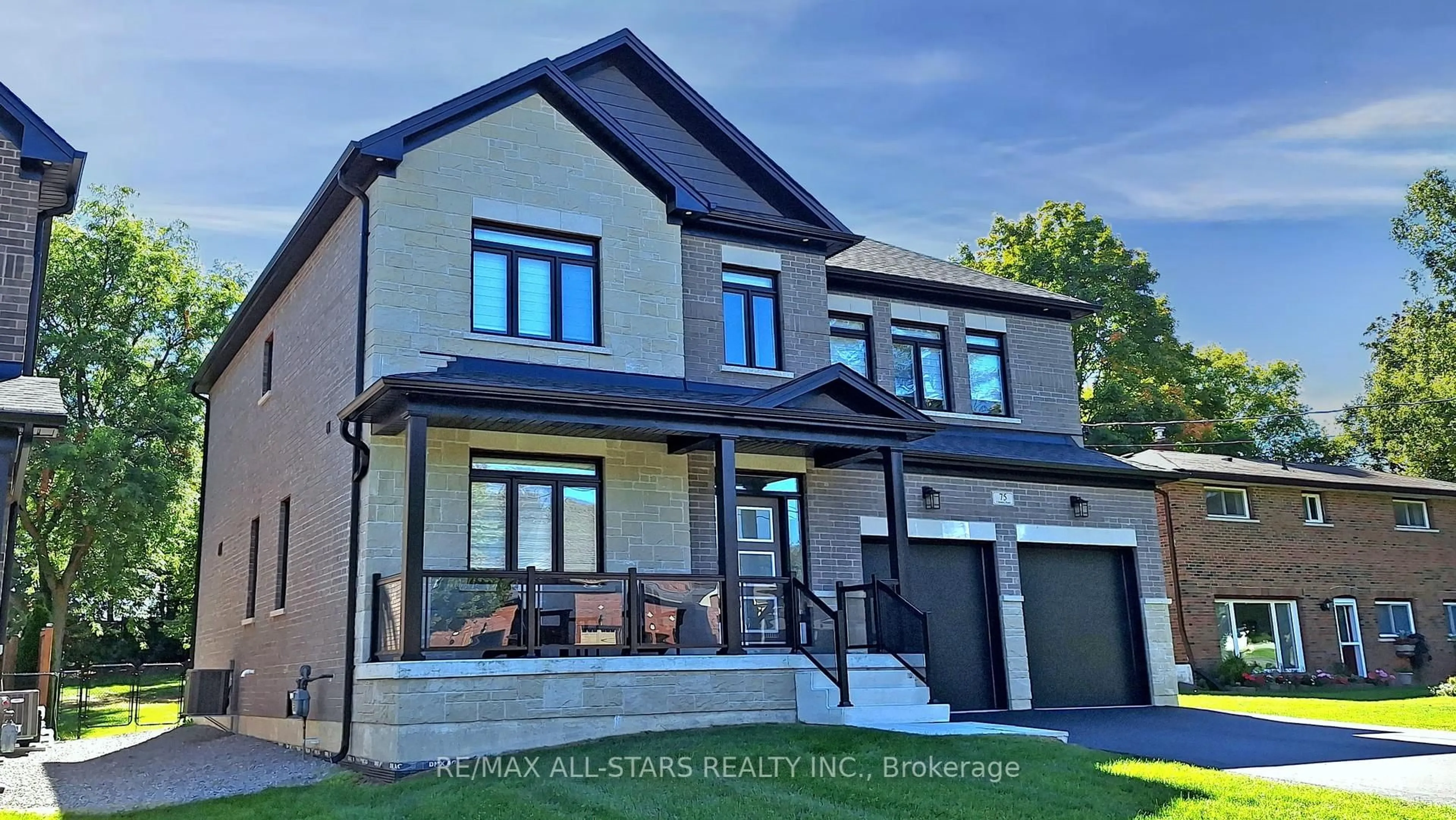 Home with brick exterior material, street for 75 Cemetery Rd, Uxbridge Ontario L9P 1R1