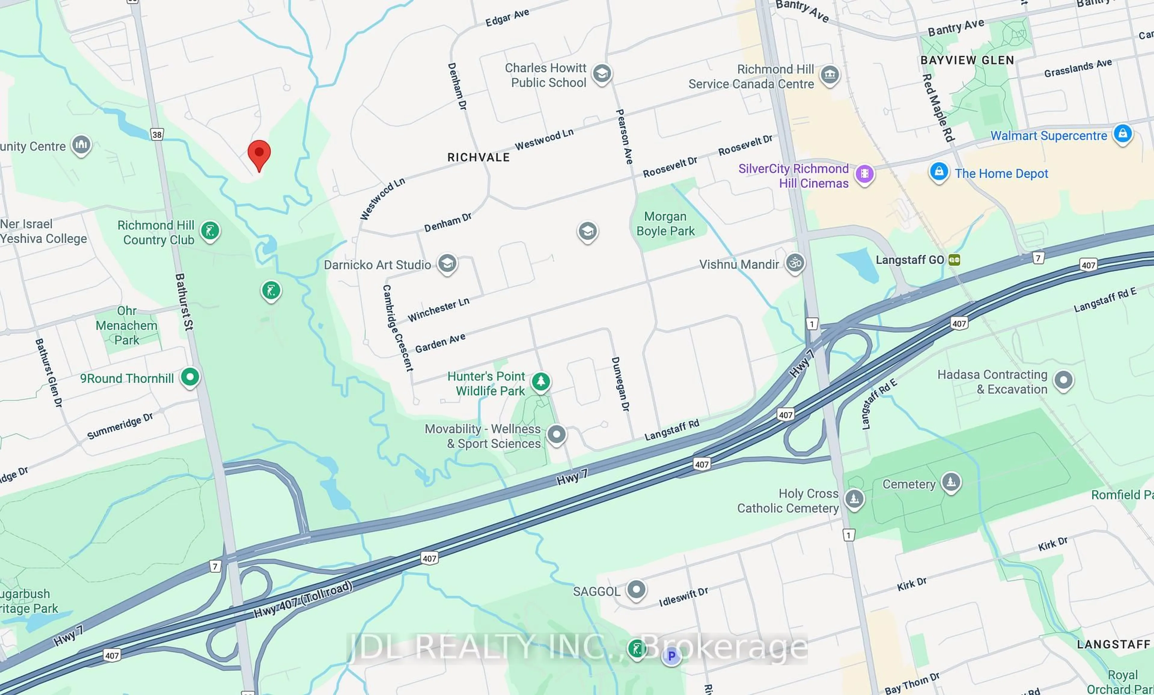 Picture of a map for 11 Moodie Dr, Richmond Hill Ontario L4C 8C9
