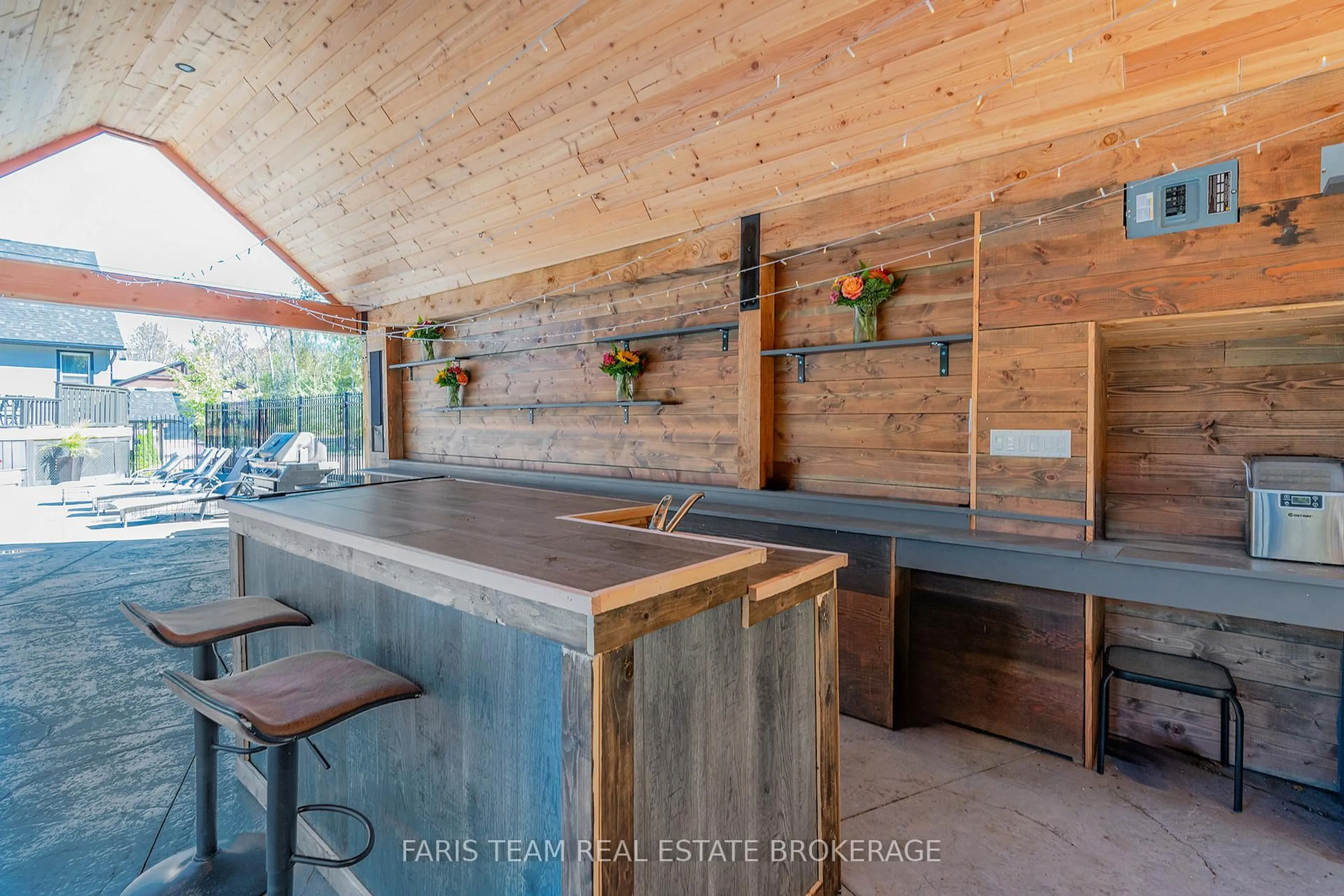 Rustic kitchen, cement floor for 2642 5th Line, Innisfil Ontario L0L 1K0