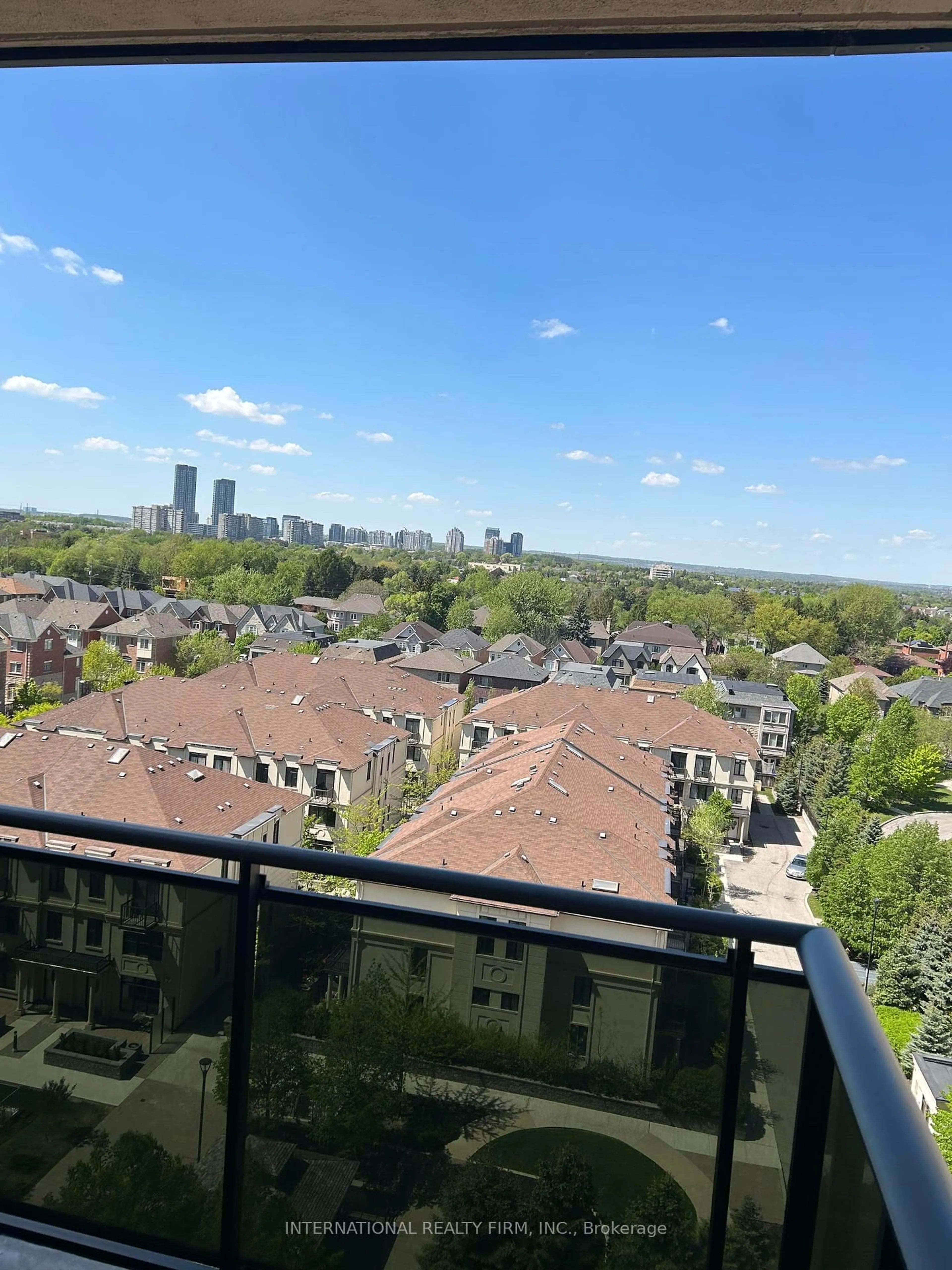 Balcony in the apartment, city buildings view from balcony for 520 Steeles Ave #1004, Vaughan Ontario L4J 0H2