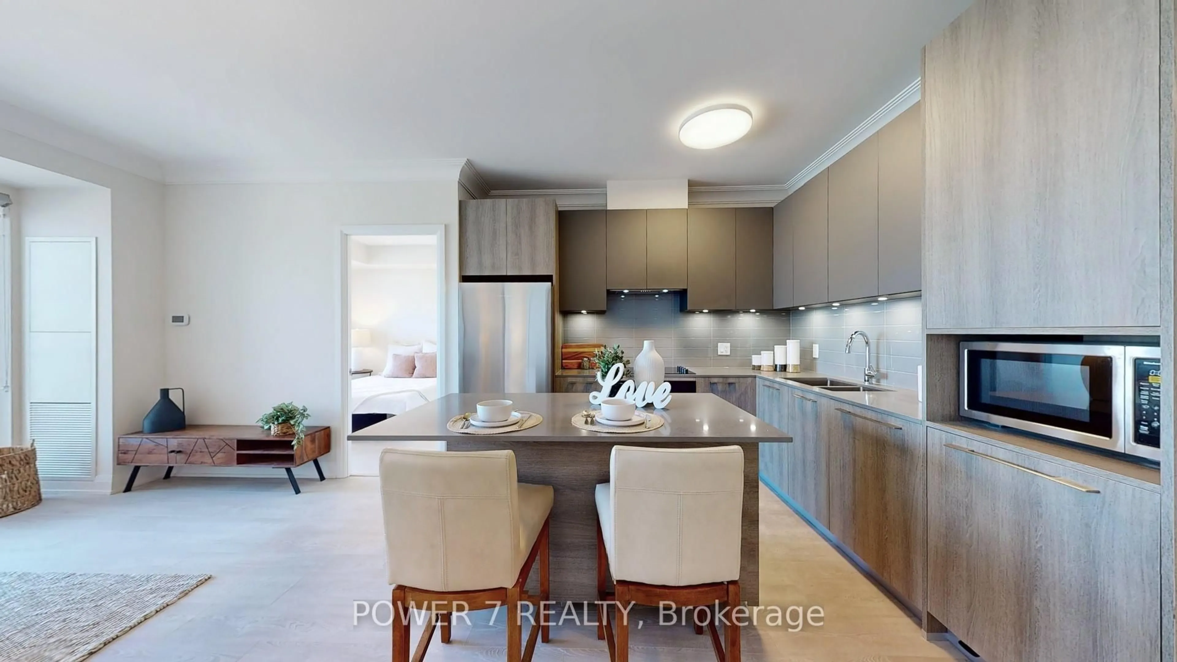 Contemporary kitchen, ceramic/tile floor for 18 Water Walk Dr #1706, Markham Ontario L3R 6L5