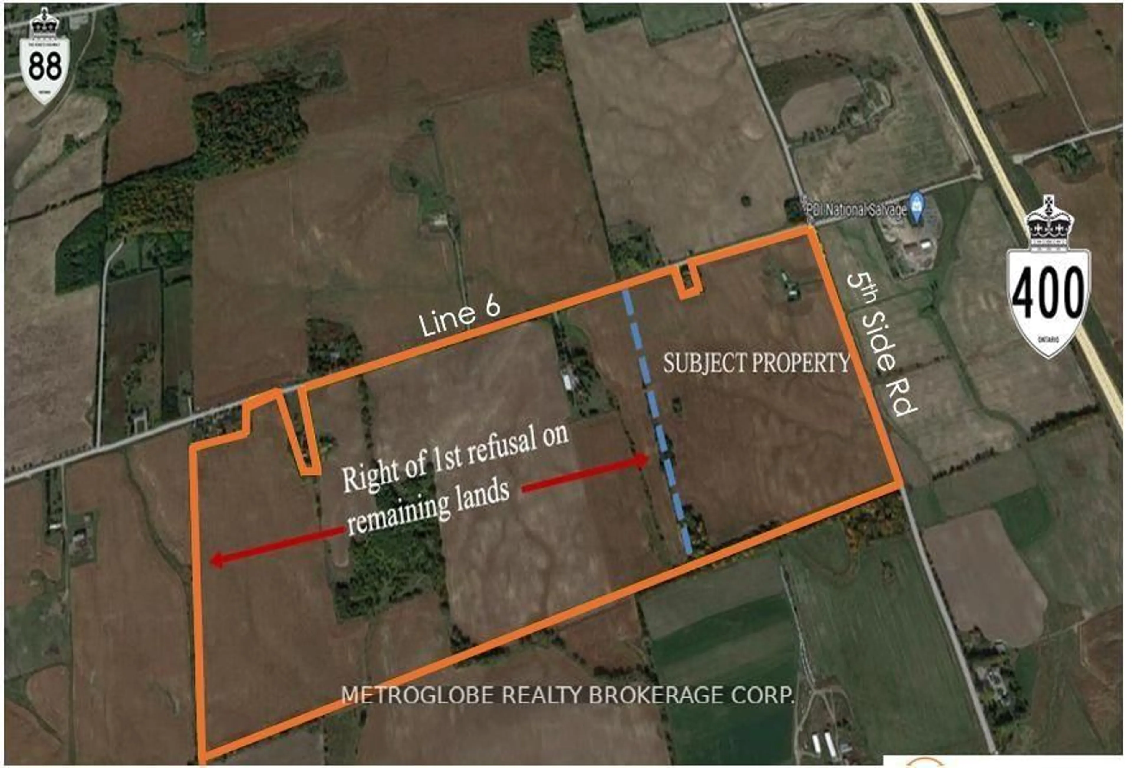 A pic from outside/outdoor area/front of a property/back of a property/a pic from drone, building for 2352 Fifth Sdrd, Bradford West Gwillimbury Ontario L3Z 2J7