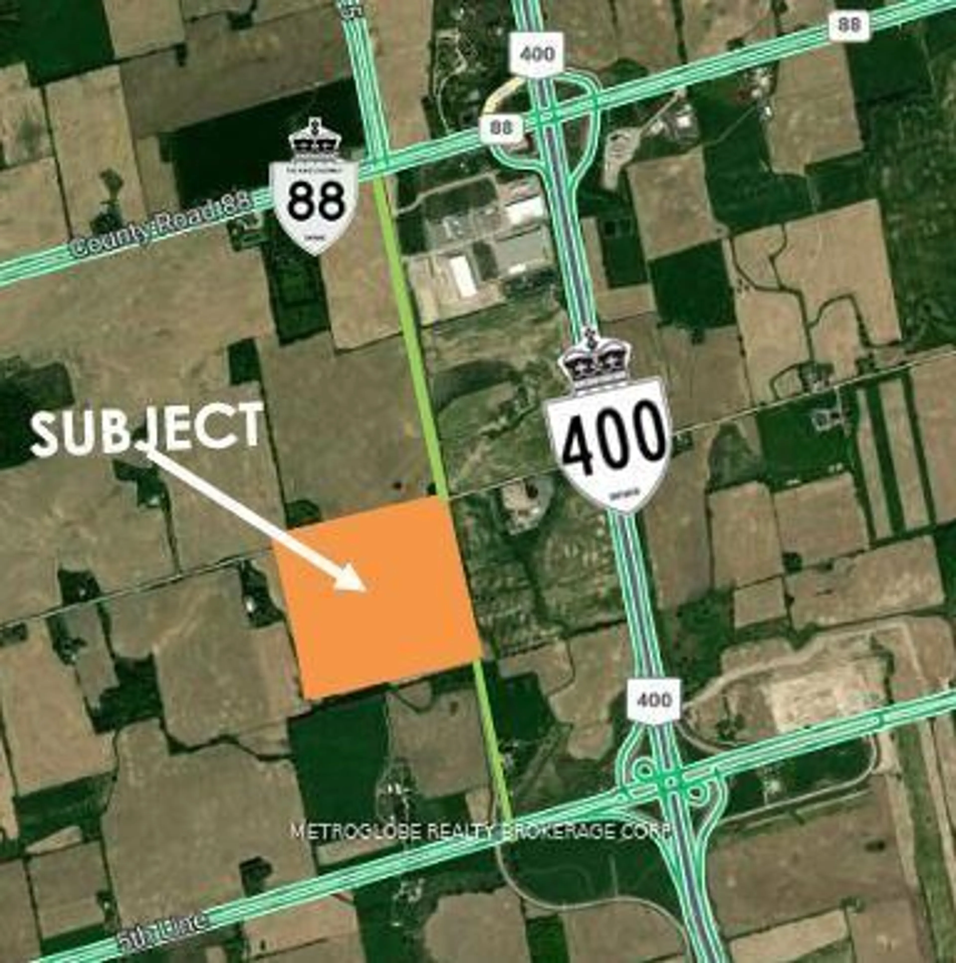 Picture of a map for 2352 Fifth Sdrd, Bradford West Gwillimbury Ontario L3Z 2J7