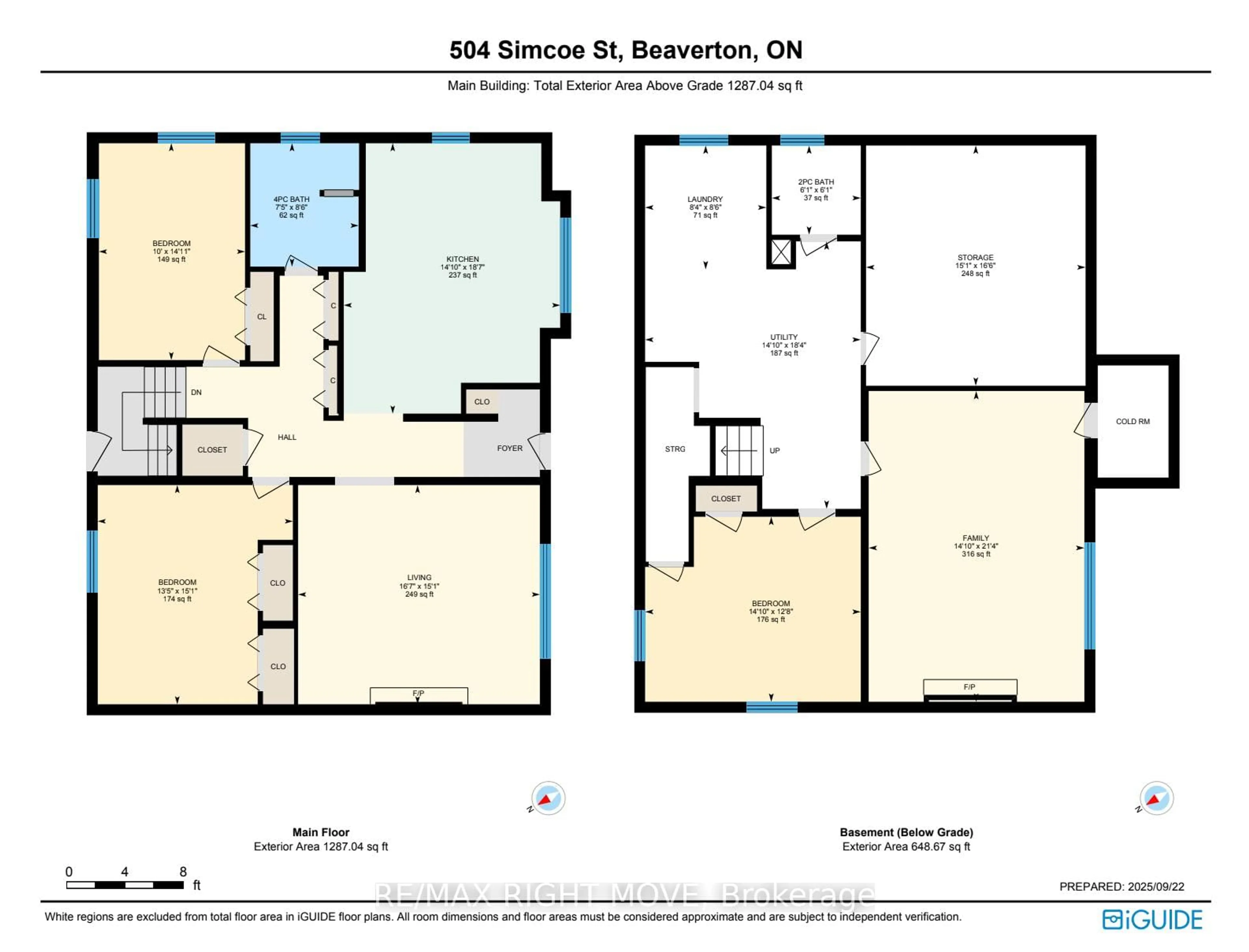 Floor plan for 504 Simcoe St, Brock Ontario L0K 1A0